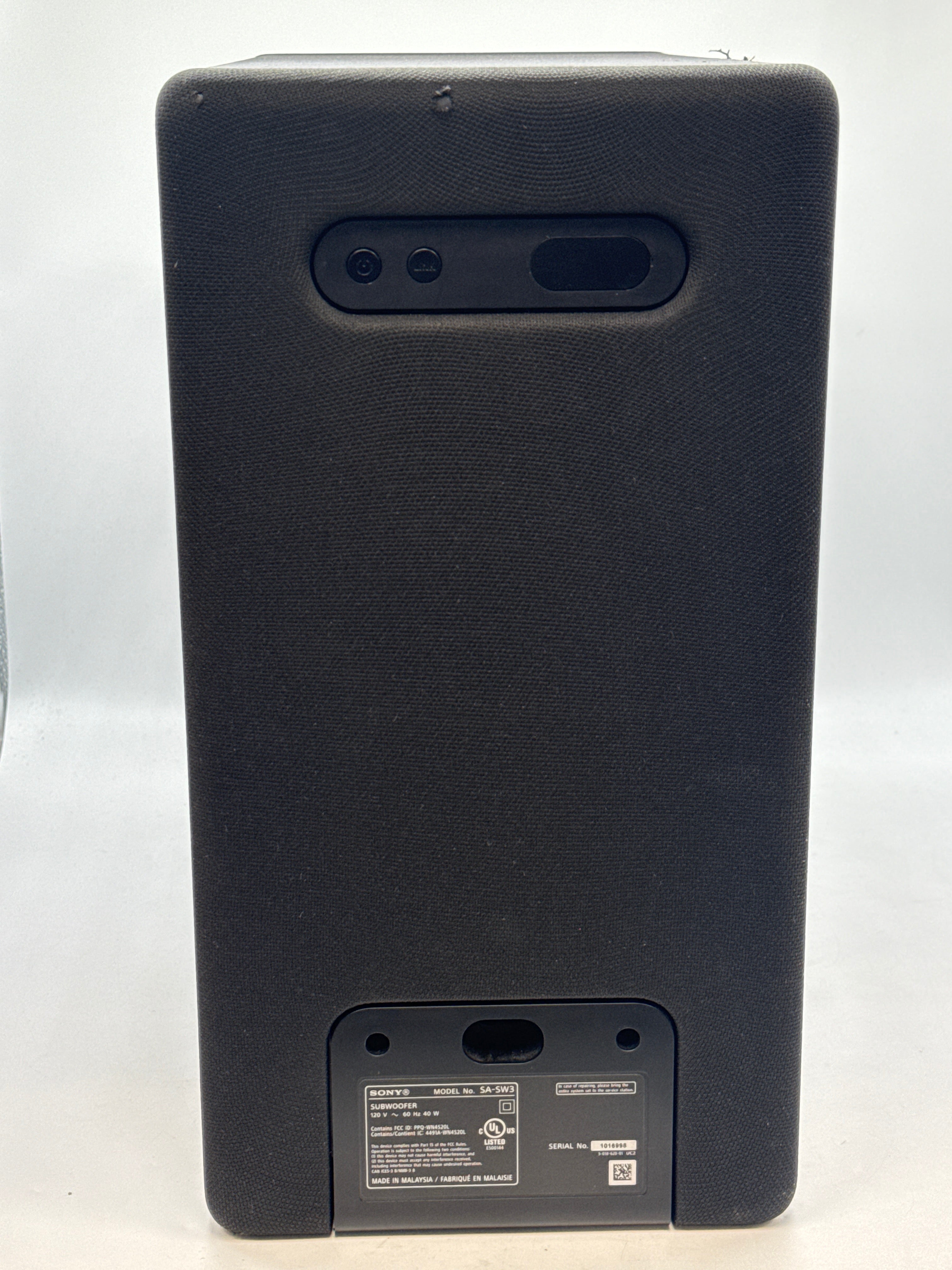 Sony SA-SW3 Wireless Subwoofer Black - Subwoofer Only