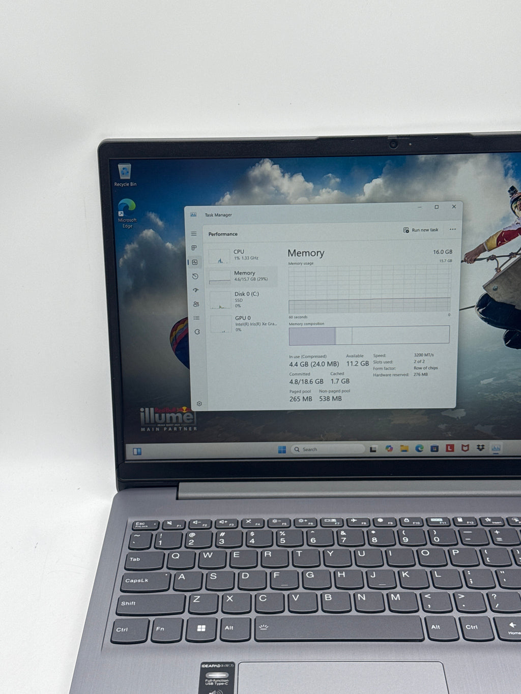 Lenovo IdeaPad 3 15IAU7 Touch i7-1255U 16GB RAM 512GB SSD