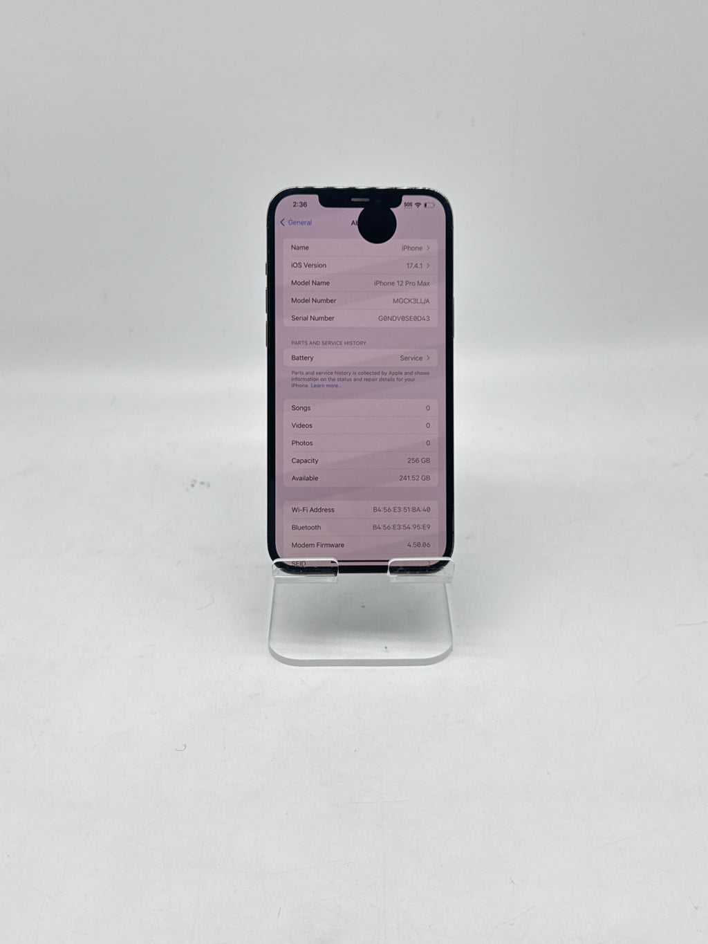 Apple iPhone 12 Pro Max 256GB Factory Unlocked - Cracked Back Bad LCD