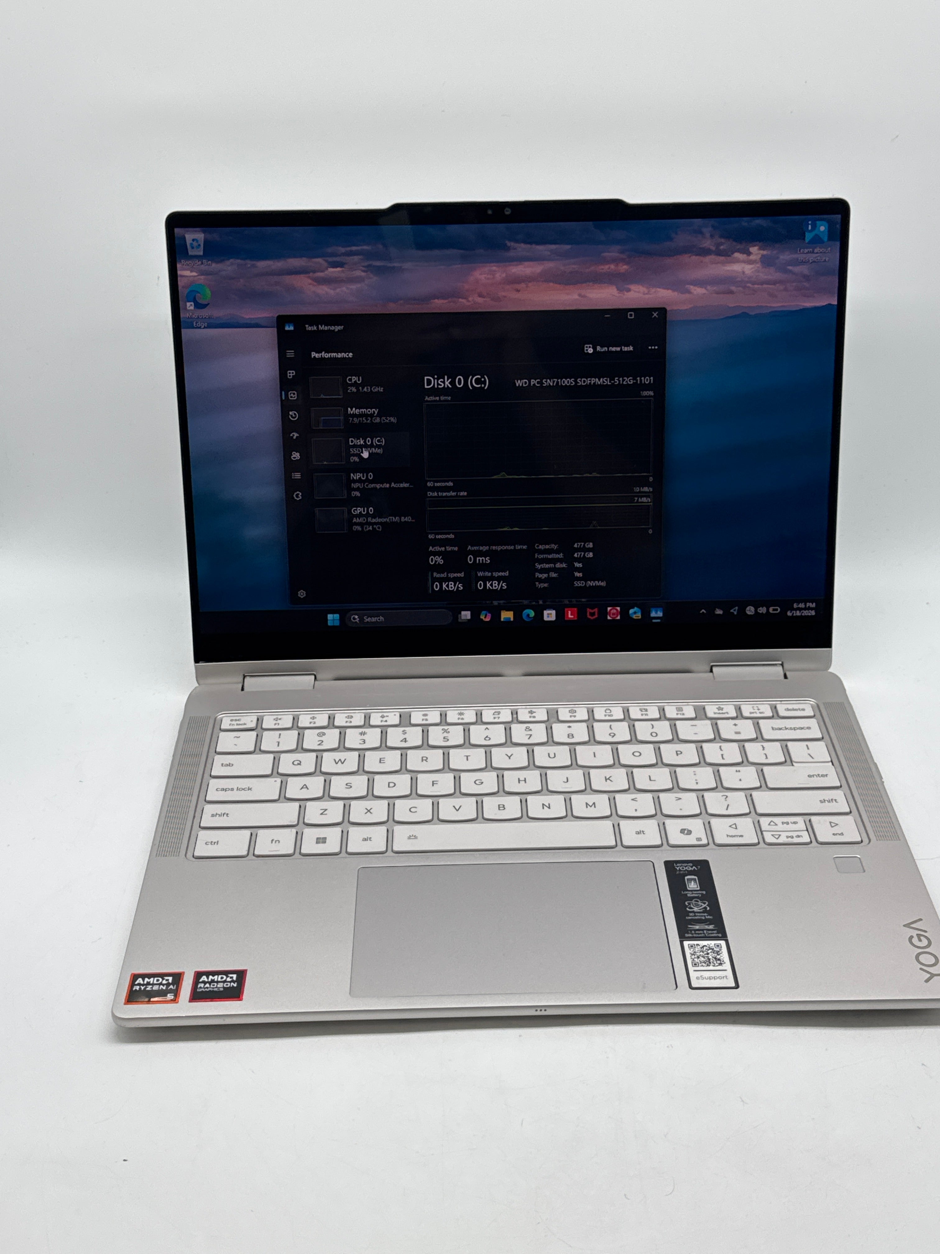 Lenovo Yoga 7 2-in-1 14" Ryzen AI 5 340 16GB 512GB SSD - Used