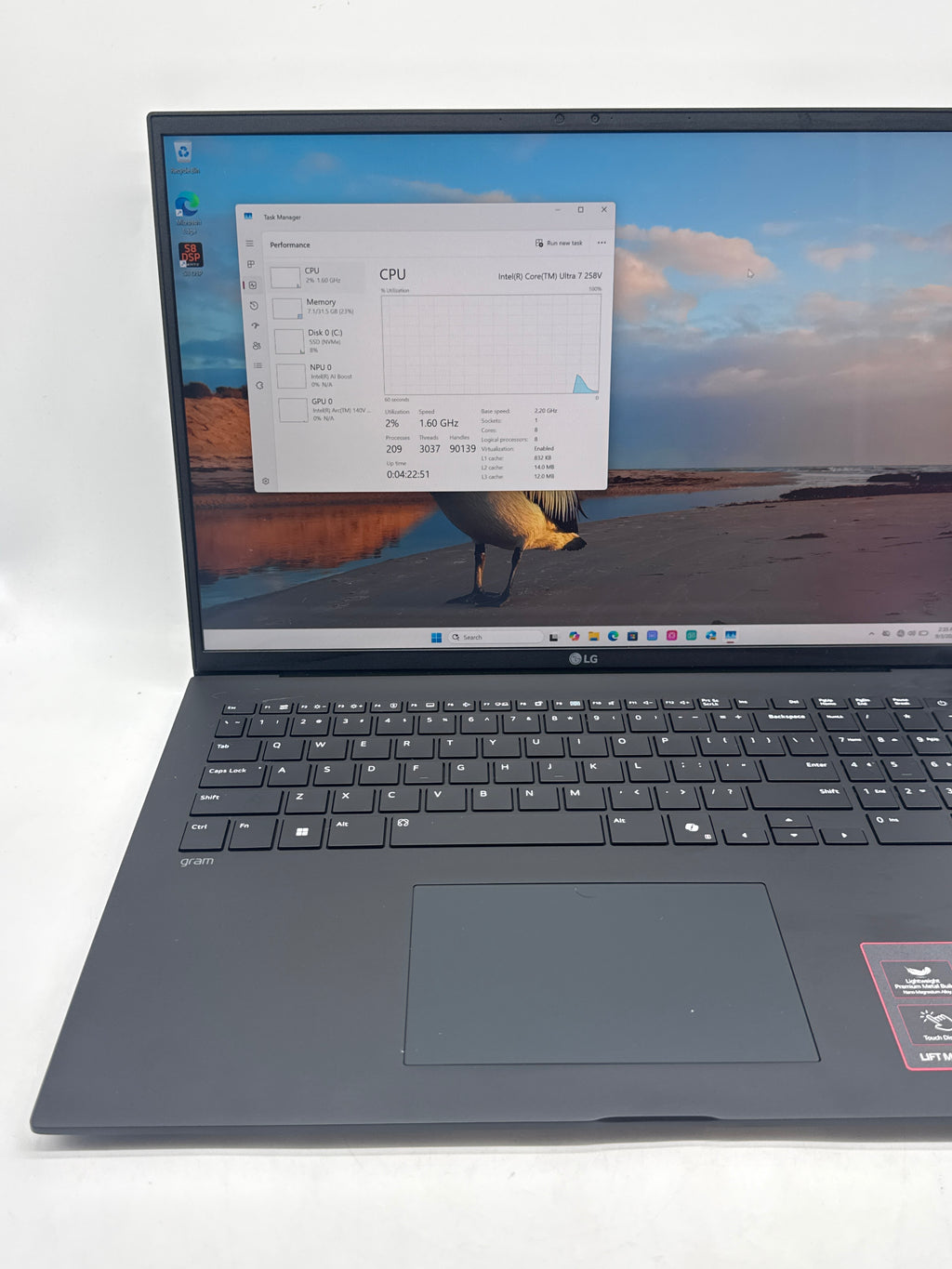 LG Gram 17Z90TL 17" Core Ultra 7 258V 32GB RAM 1TB SSD - Used