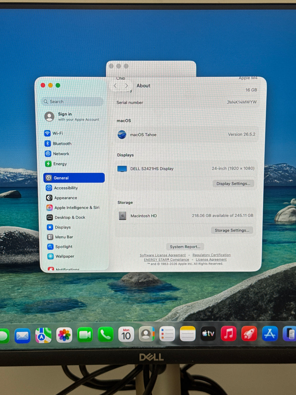 Apple Mac Mini M4 A3238 16GB RAM 256GB SSD 10-Core GPU Silver - Used