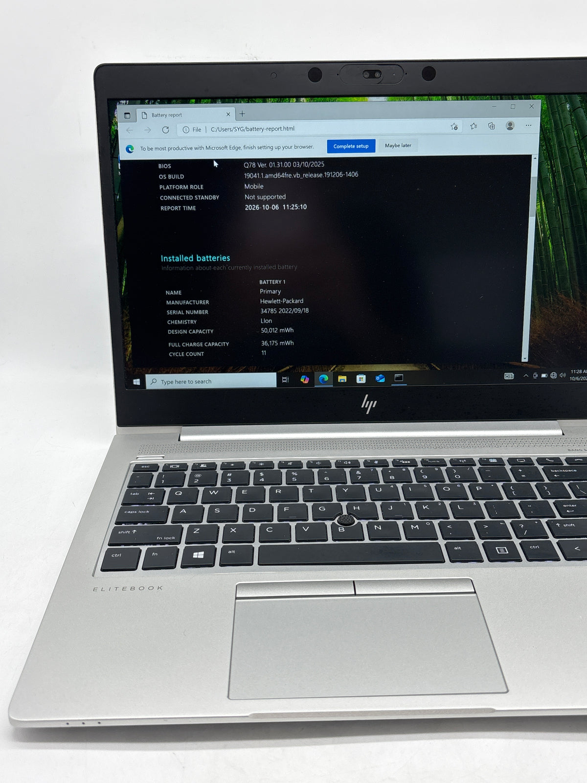 HP EliteBook 840 G5 13in Core i5-7300U 8GB RAM 256GB SSD Laptop - Used