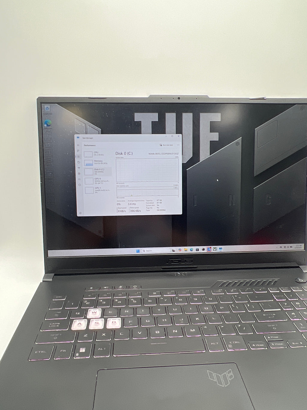 Asus TUF F17 FX707Z i5-1200H 16GB RAM 512GB SSD RTX 3050 - For Part (READ)