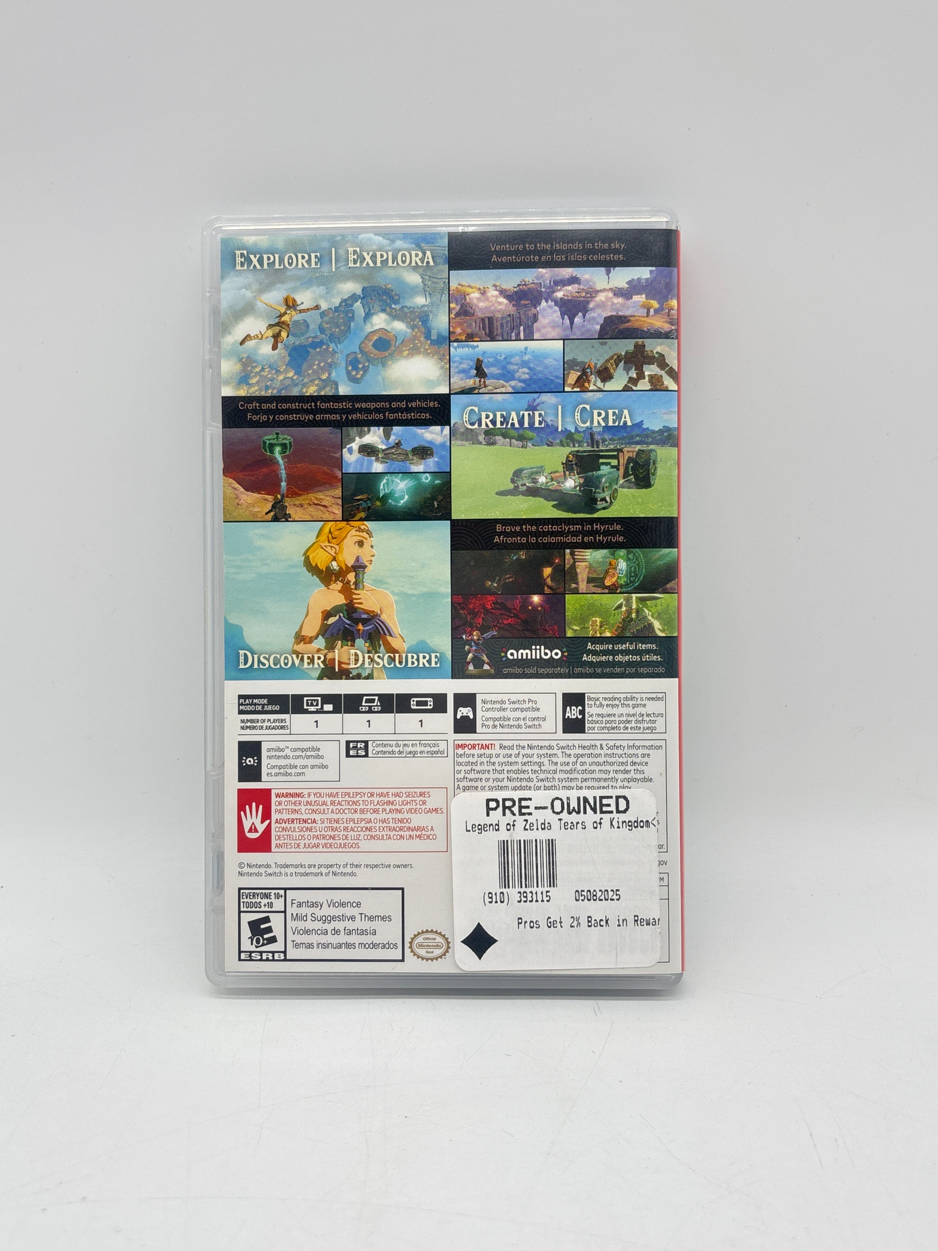 The Legend of Zelda: Tears of the Kingdom for Nintendo Switch - Used with Box