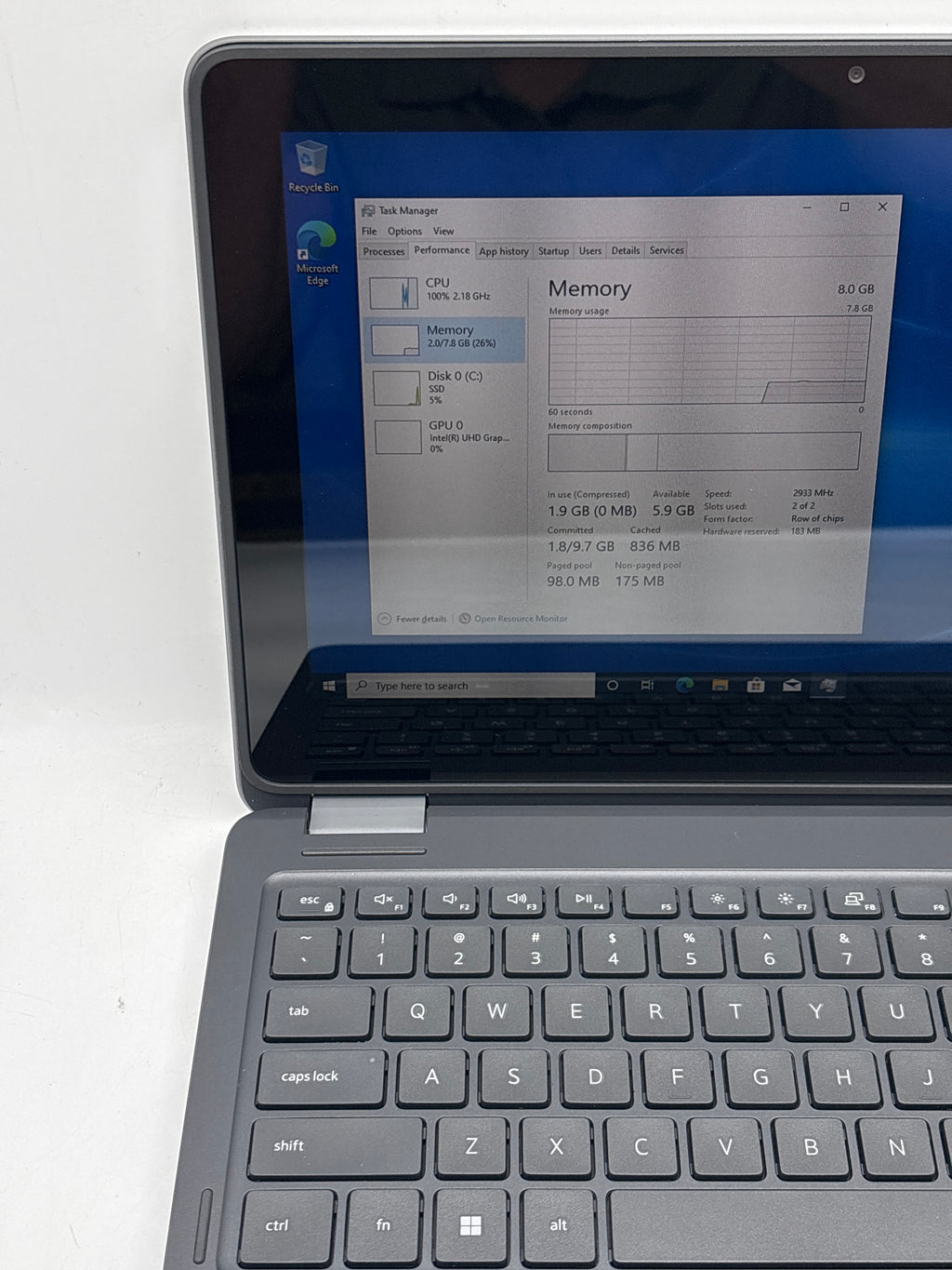 Dell Latitude 3120 11.6" Pentium Silver N6000 8GB RAM 128GB SSD Gray - Used