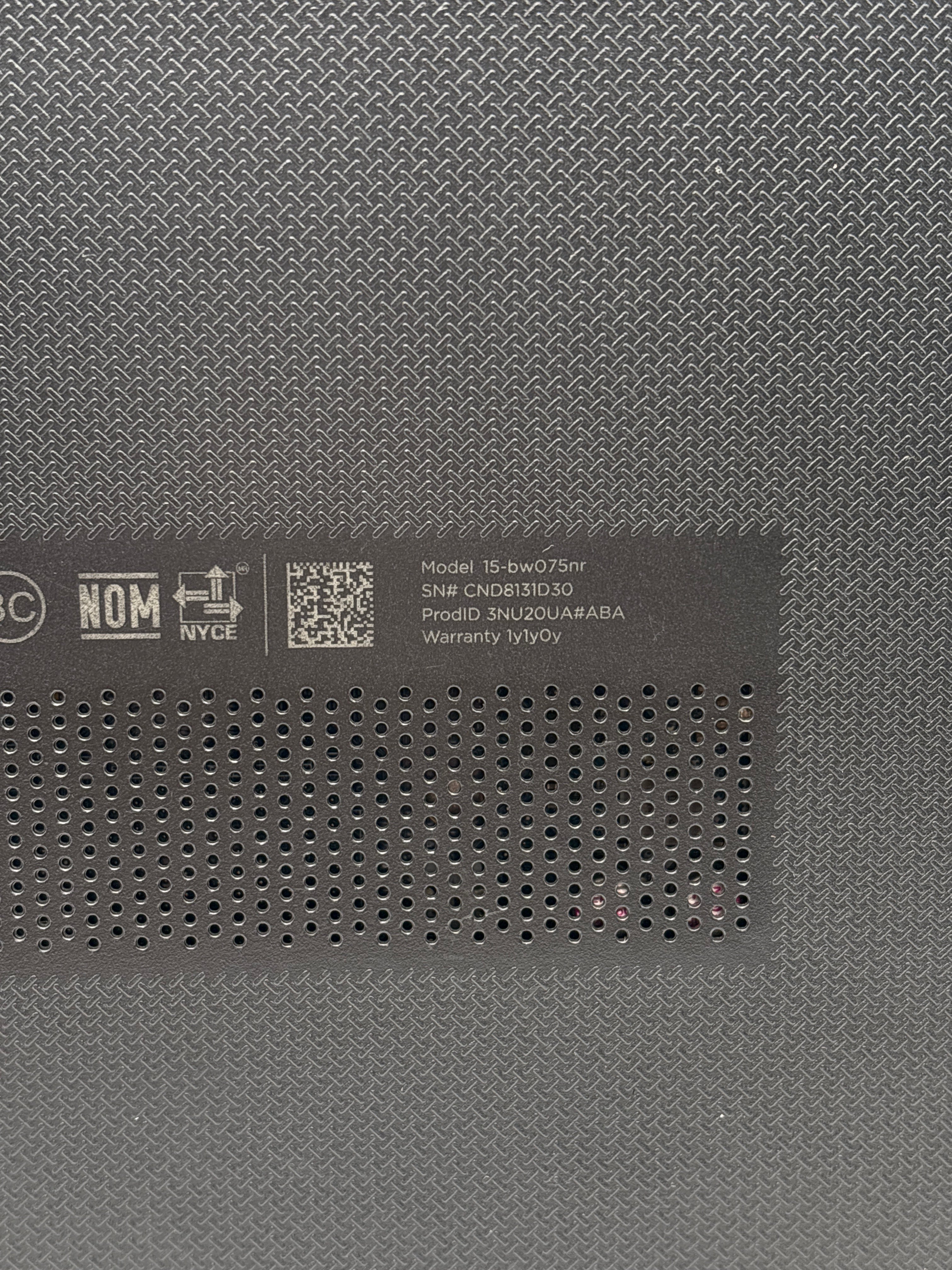 HP 15-bw075nr AMD A6-9220 4GB RAM 500GB HDD