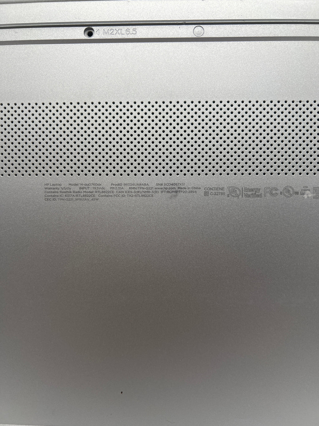 HP 14-dq0760dx Celeron N4120 4GB RAM 128Gemmc - For Parts (BIOS Locked)