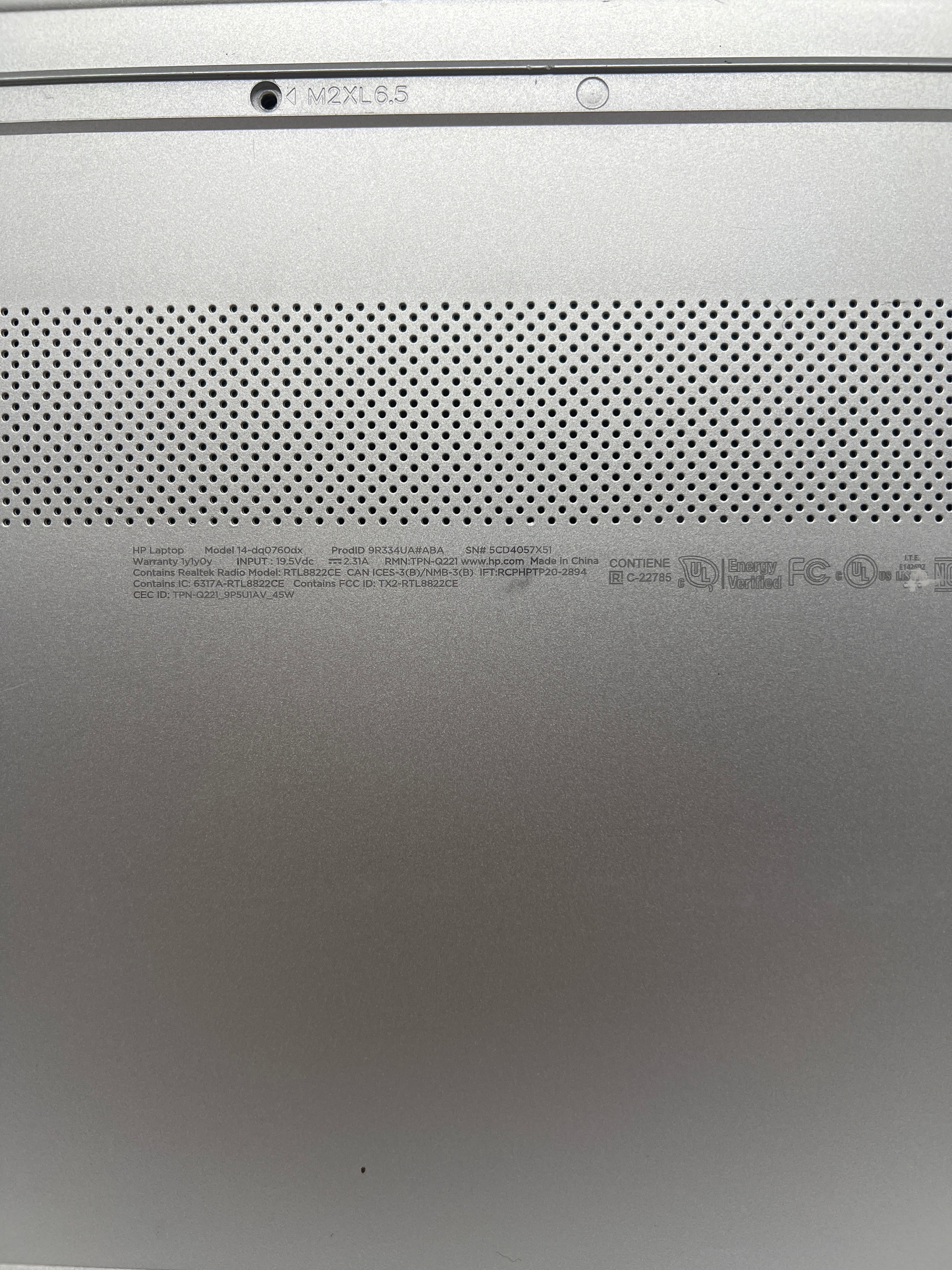 HP 14-dq0760dx Celeron N4120 4GB RAM 128Gemmc - For Parts (BIOS Locked)
