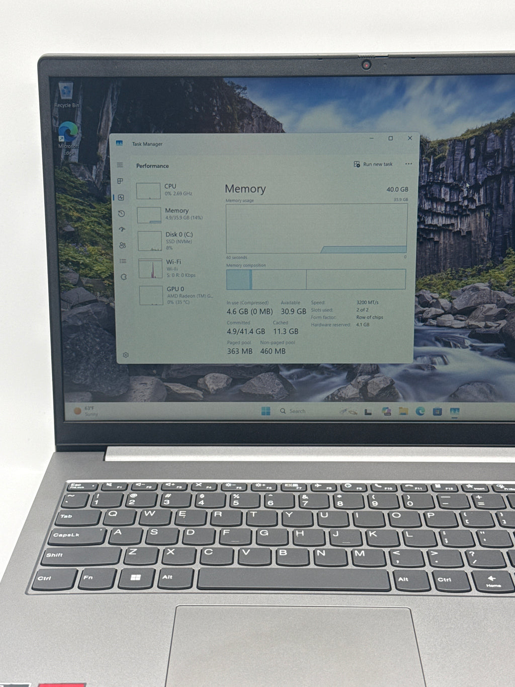 Lenovo ThinkBook 15 Gen 4 Ryzen 7 5825U 40GB RAM 1TB SSD