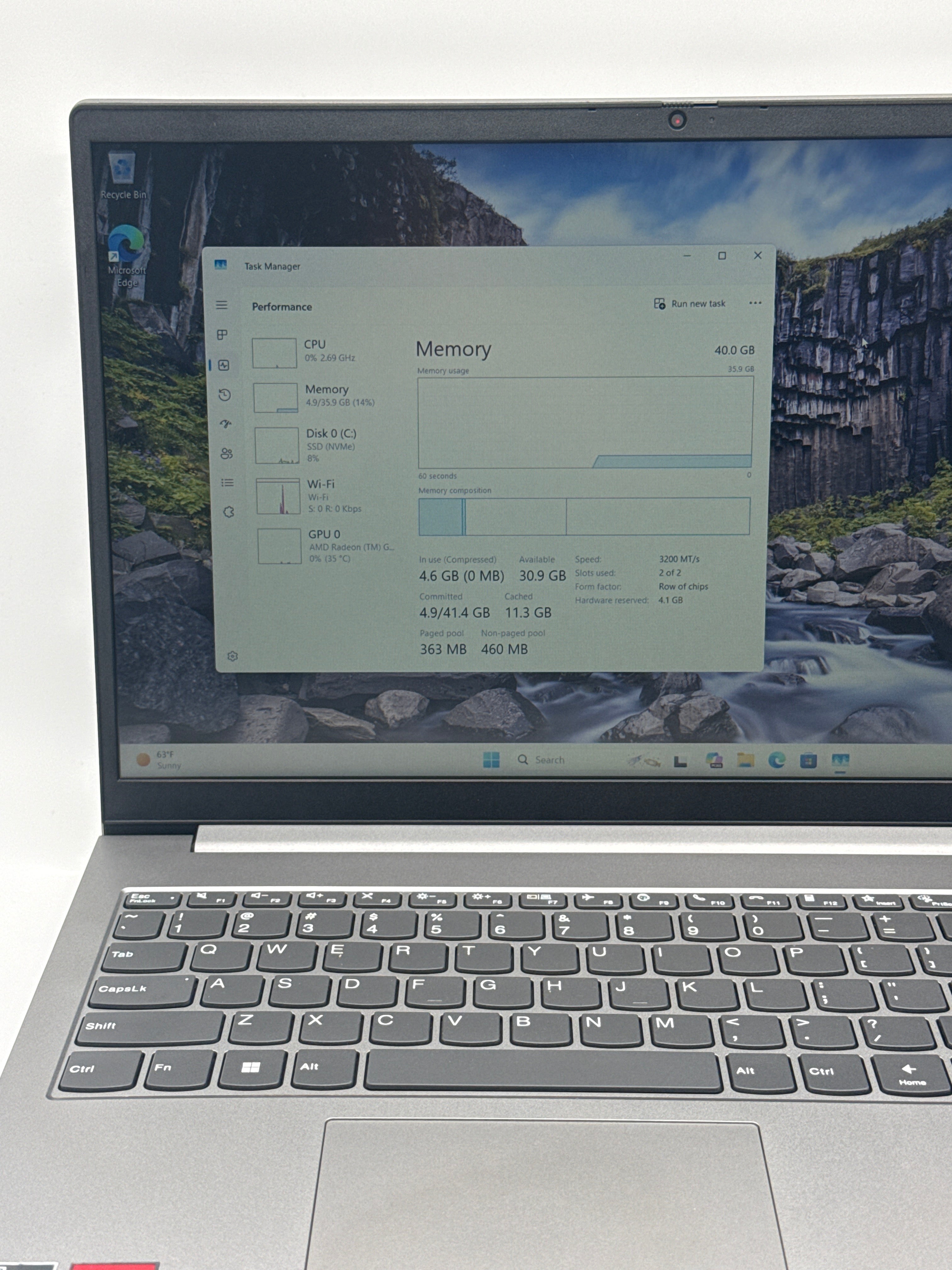 Lenovo ThinkBook 15 Gen 4 Ryzen 7 5825U 40GB RAM 1TB SSD