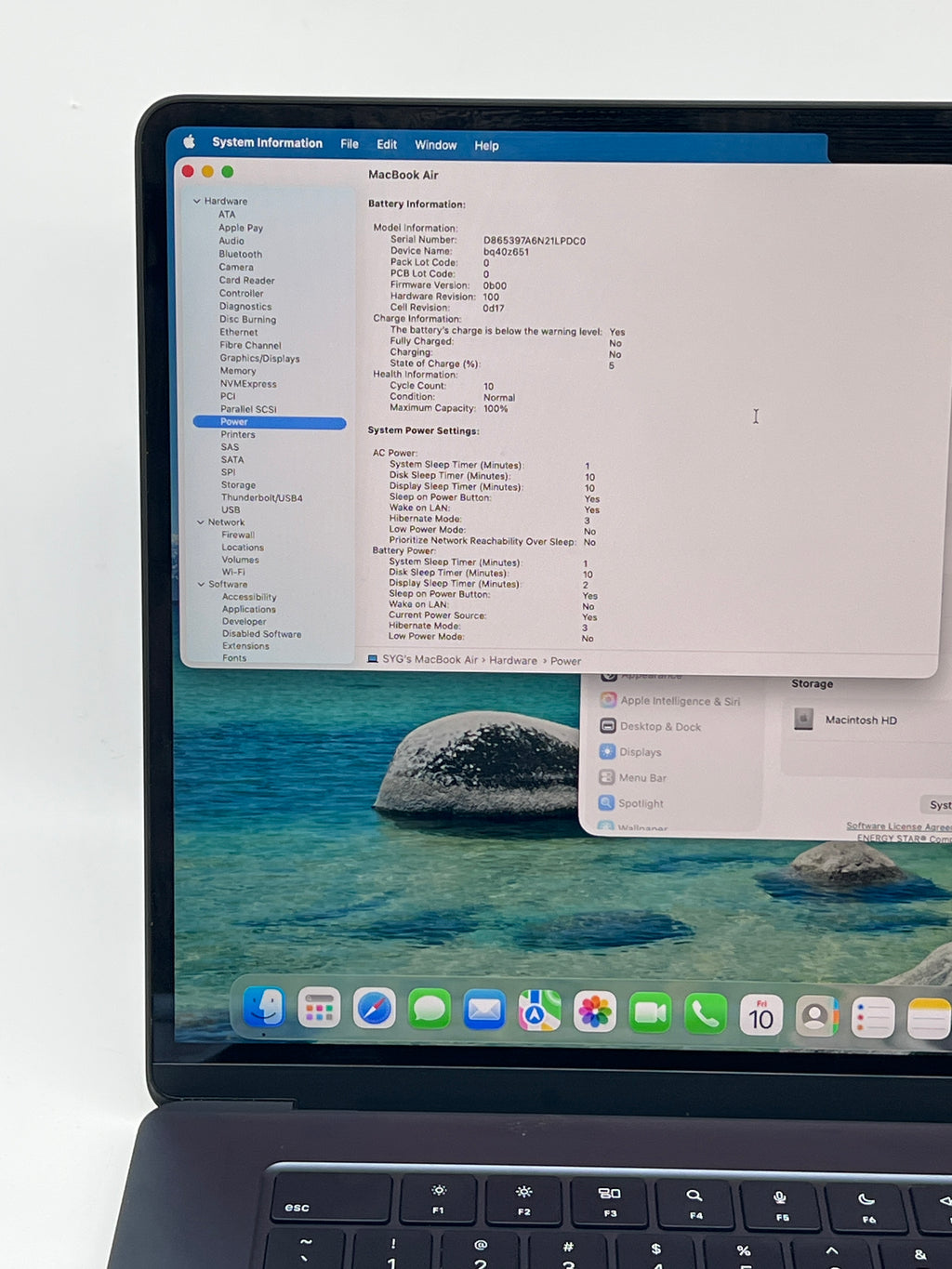 Apple MacBook Air 15" A3241 M4 16GB RAM 256GB SSD - Used With Box