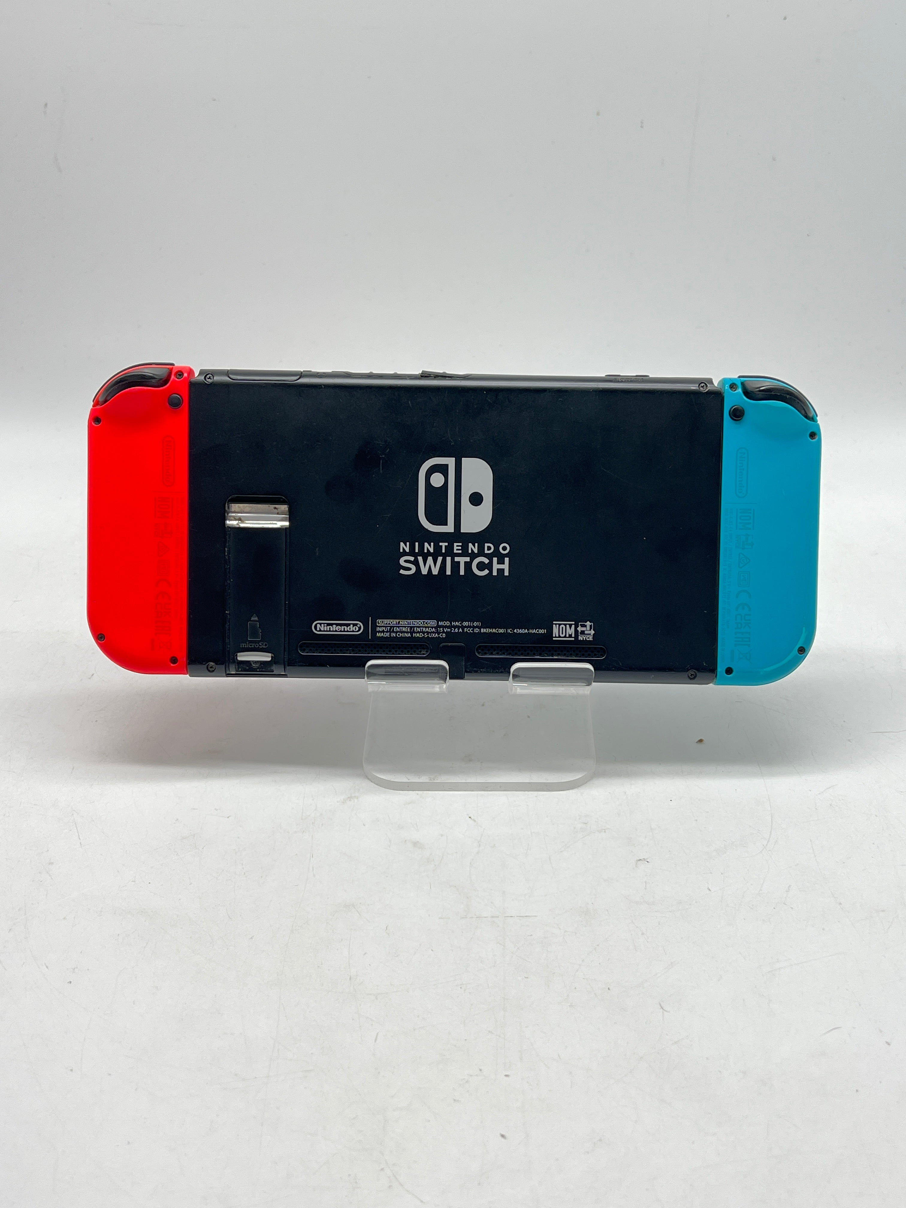 Nintendo Switch V2 HAC-001(-01) 32GB Red/Blue Joy-Con - READ