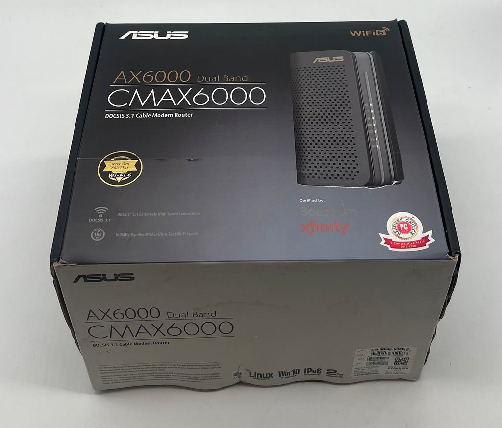 ASUS CMAX6000 WiFi 6 Cable Modem Wireless Router Gateway - Used With Box