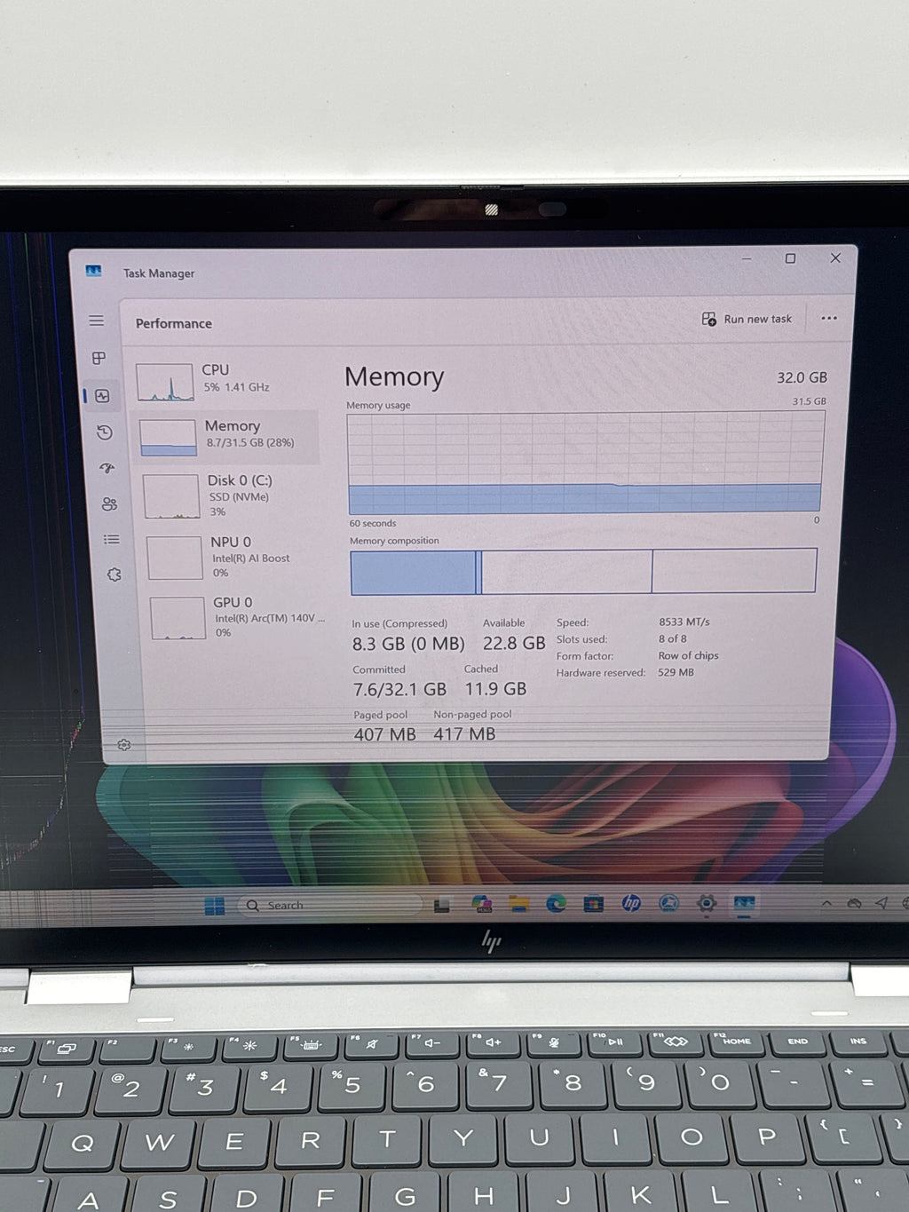 HP Elitebook X Flip G1i 14" Ultra 7 268V 32GB RAM 1TB SSD Silver - Bad Display
