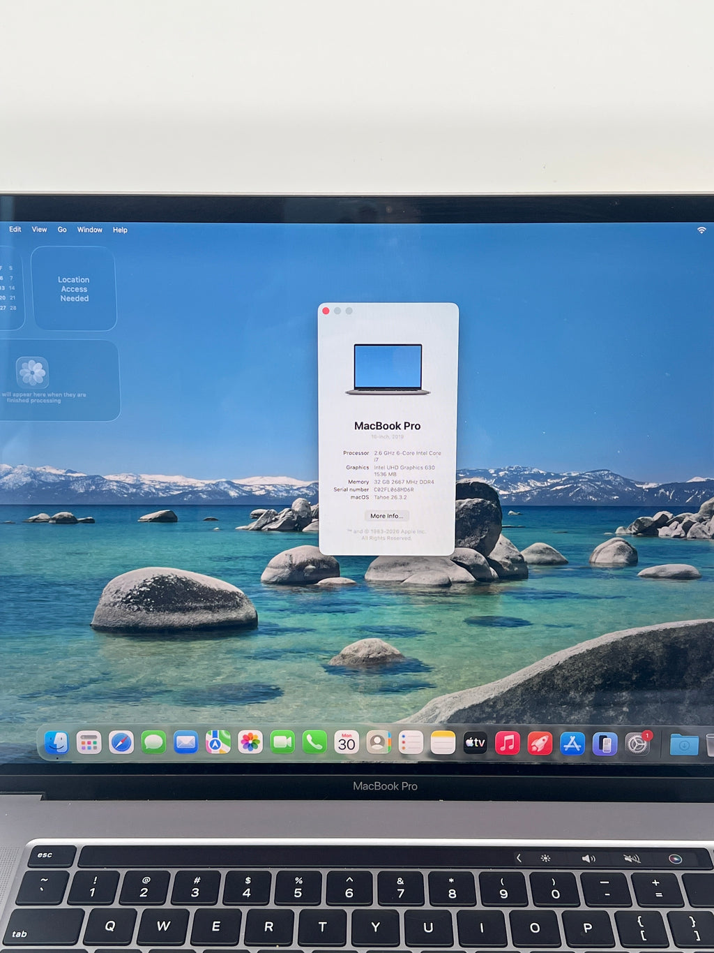 Apple MacBook Pro 16" A2141 Core i7 32GB 512GB SSD - Used
