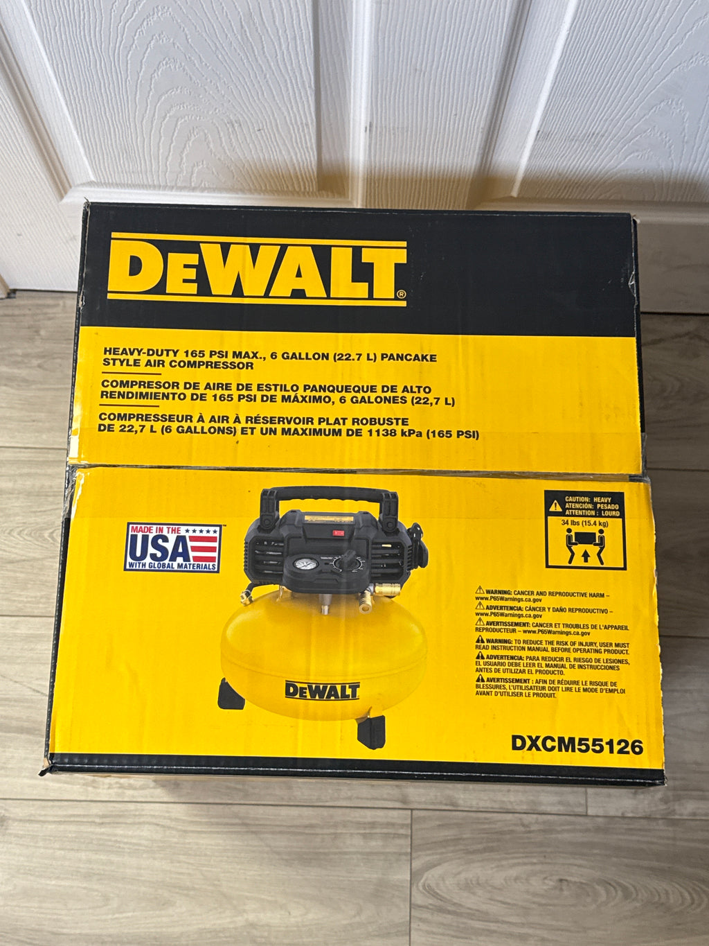 DeWalt DXCM55126 5.5 Gallon Portable Air Compressor - New