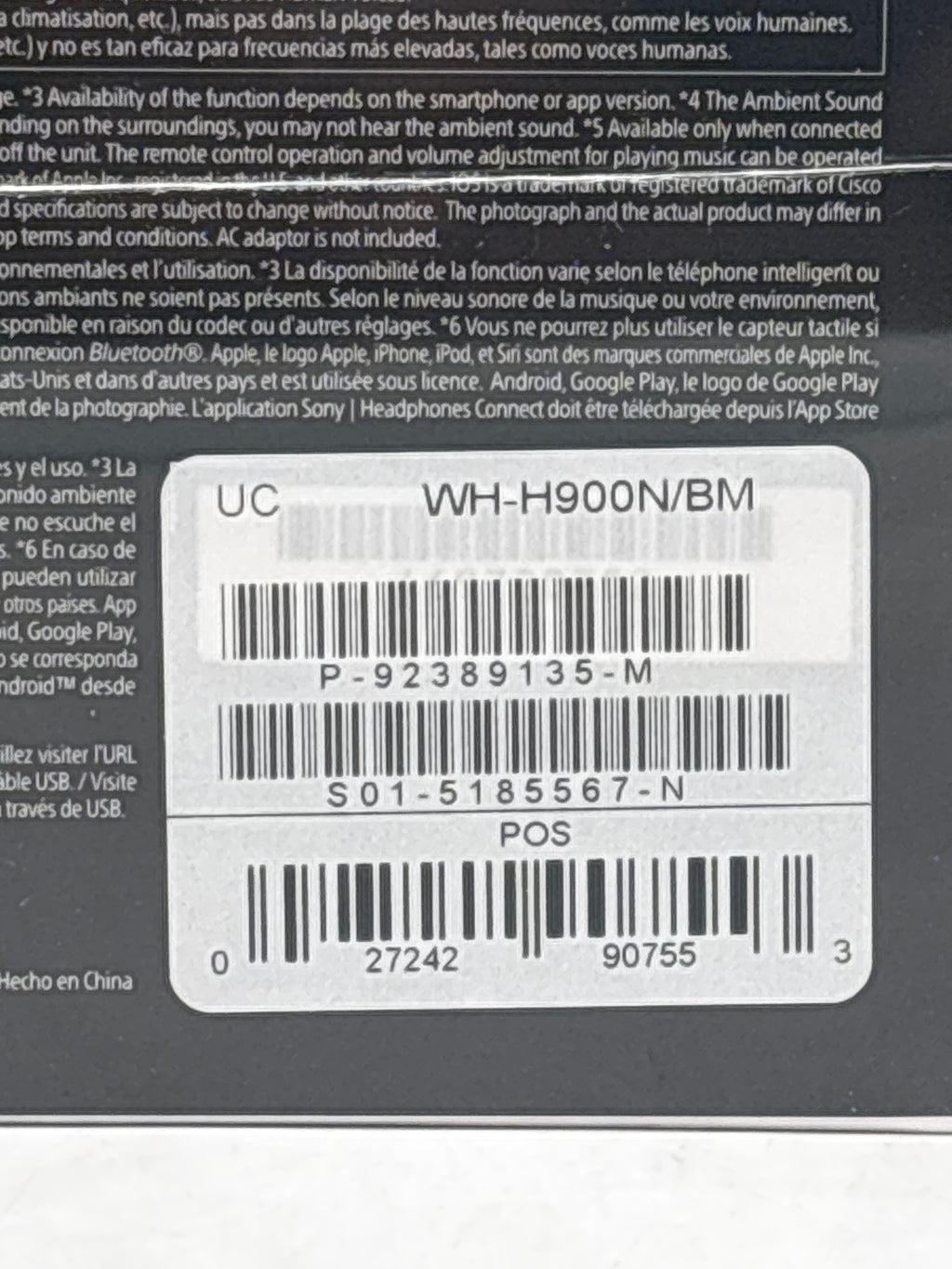 Sony WH-H900N Wireless Over-Ear Headphones - New