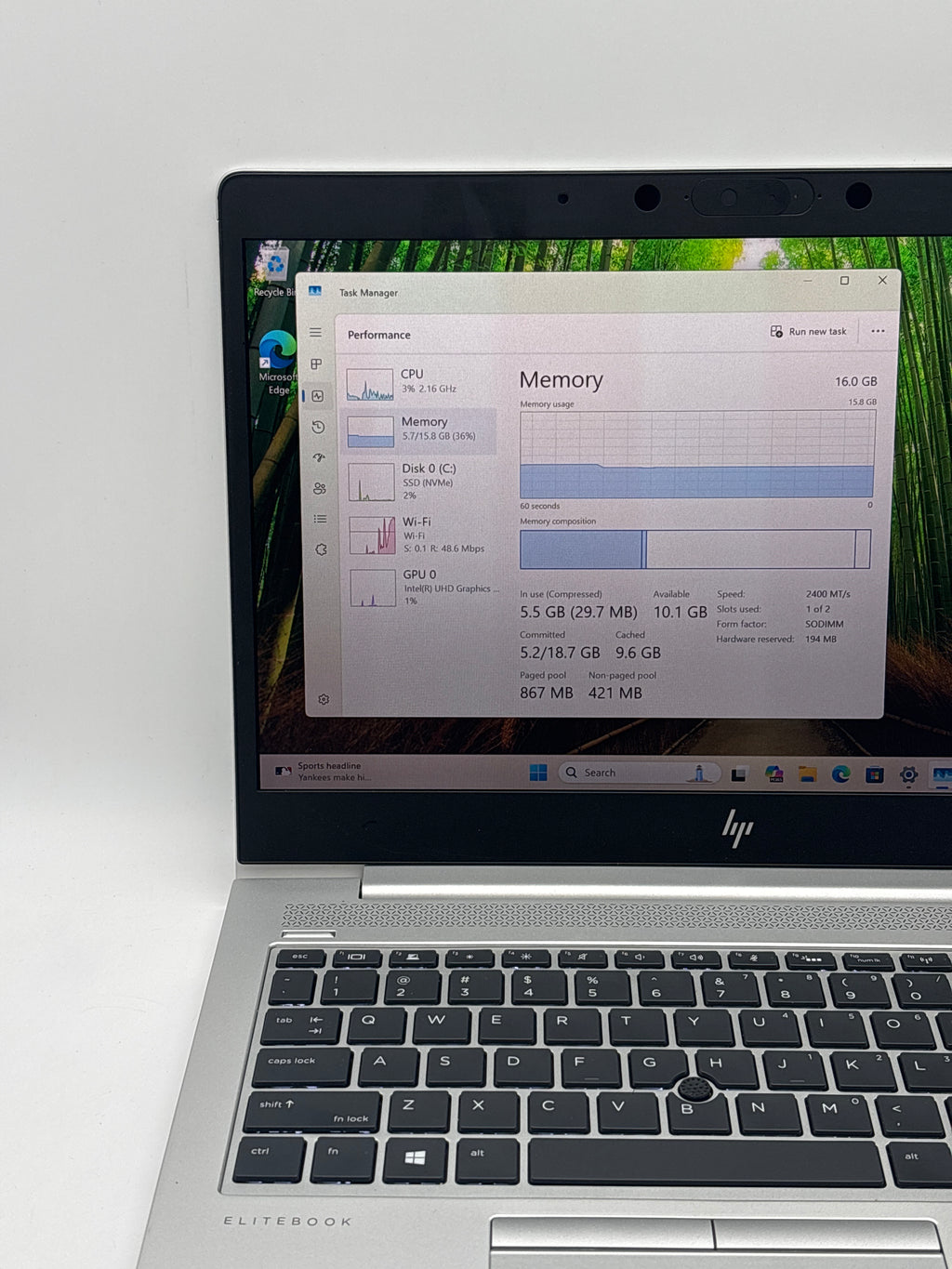 HP EliteBook 840 G6 Touch i5-8365U 16GB RAM 256GB SSD - Used