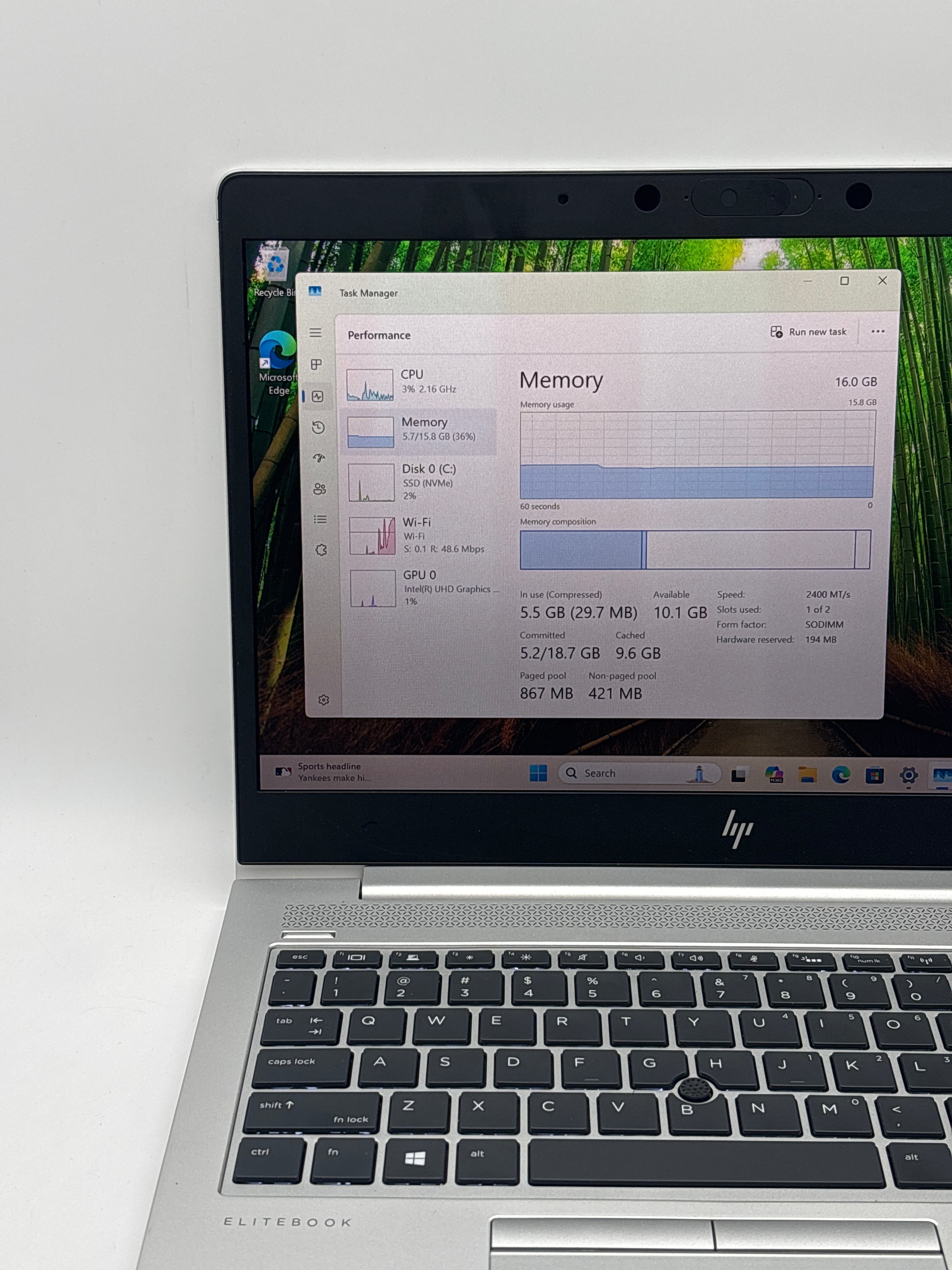 HP EliteBook 840 G6 Touch i5-8365U 16GB RAM 256GB SSD - Used