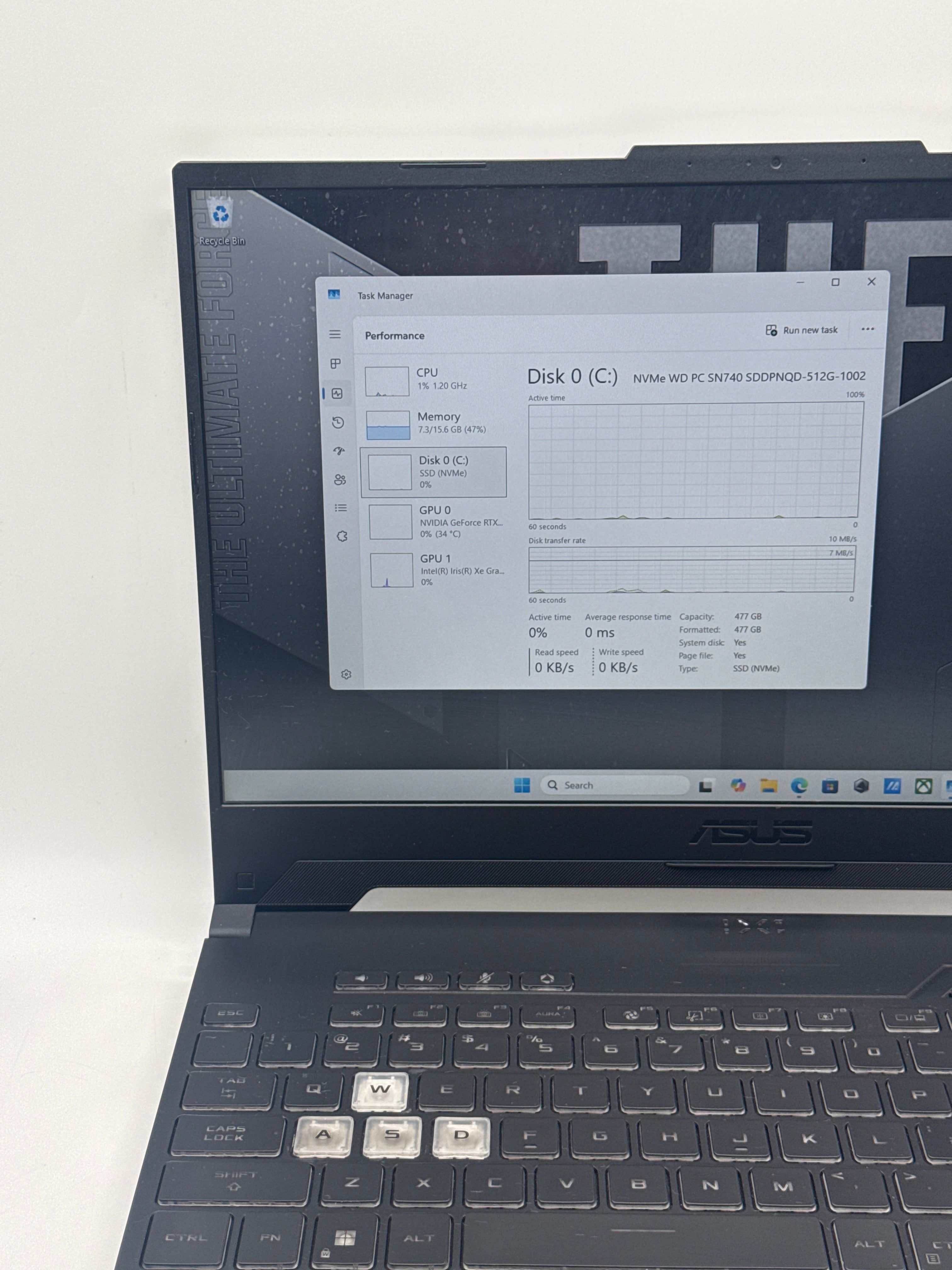 Asus TUF F15 FX507Z 15.6" i5-12500H 16GB RAM 512GB SSD GeForce RTX 3050