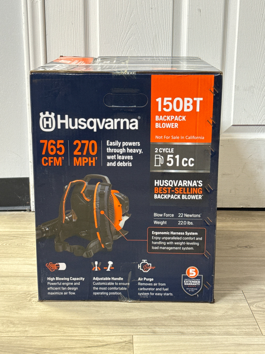 Husqvarna 150BT Backpack Leaf Blower 51.7cc Gas Powered - New