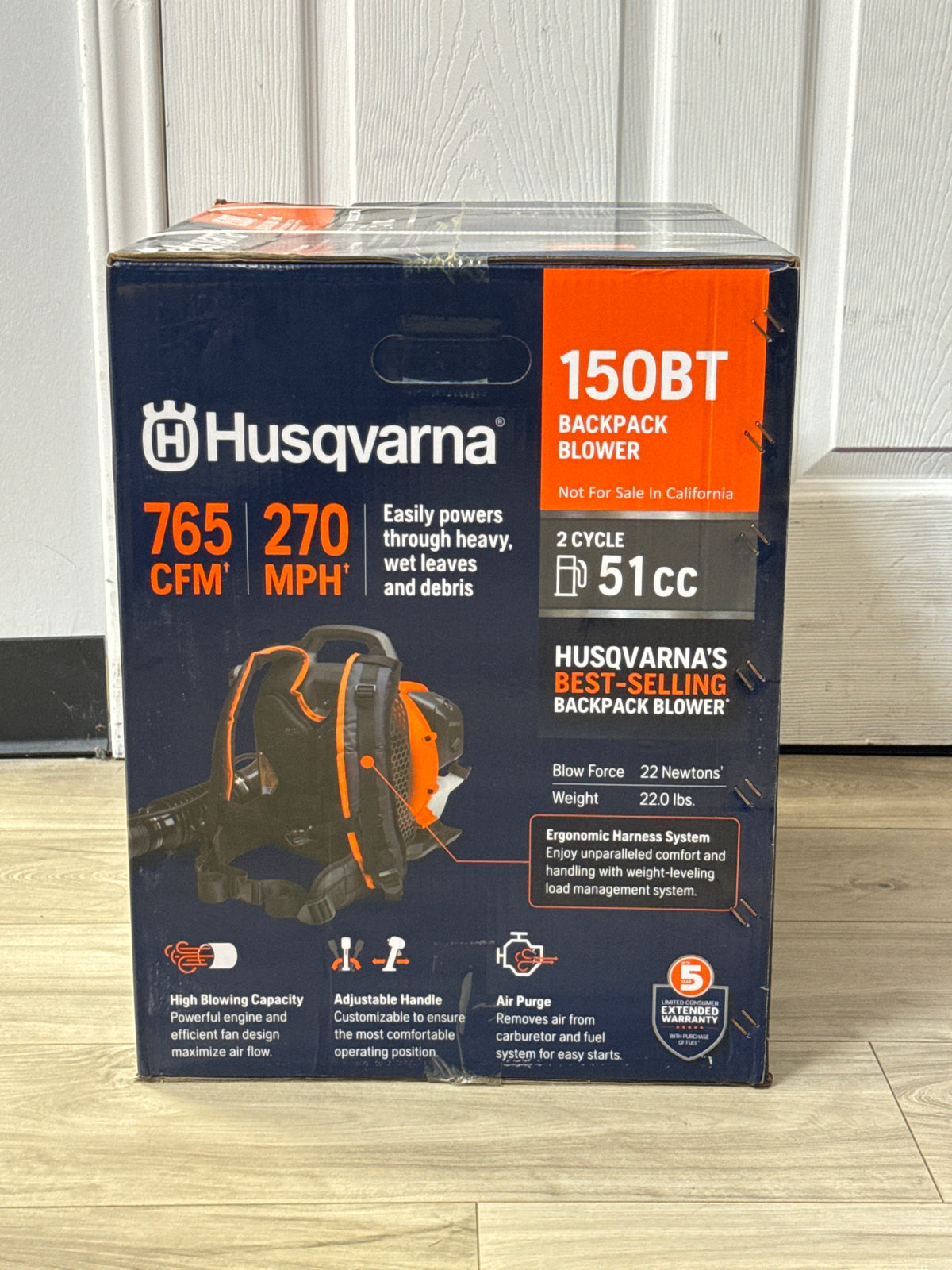 Husqvarna 150BT Backpack Leaf Blower 51.7cc Gas Powered - New