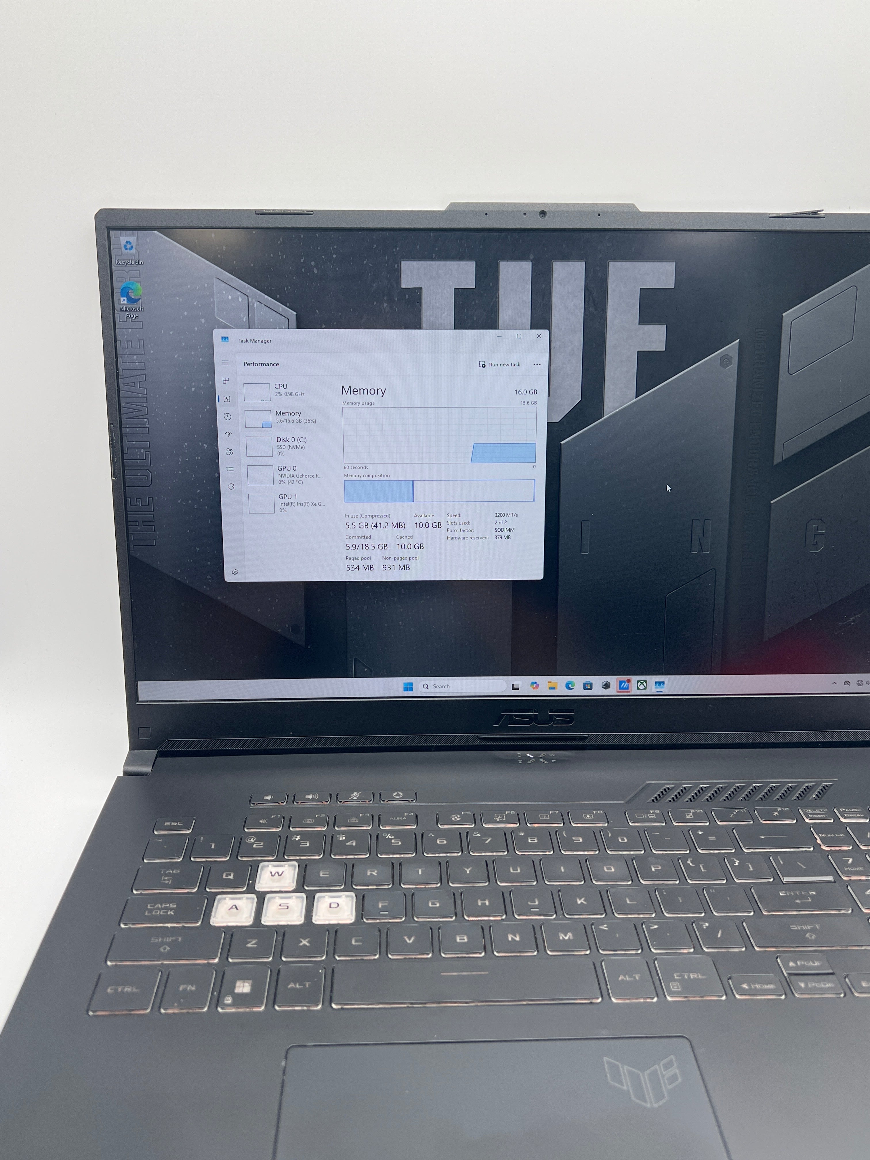 Asus TUF F17 FX707Z i5-1200H 16GB RAM 512GB SSD RTX 3050 - For Part (READ)