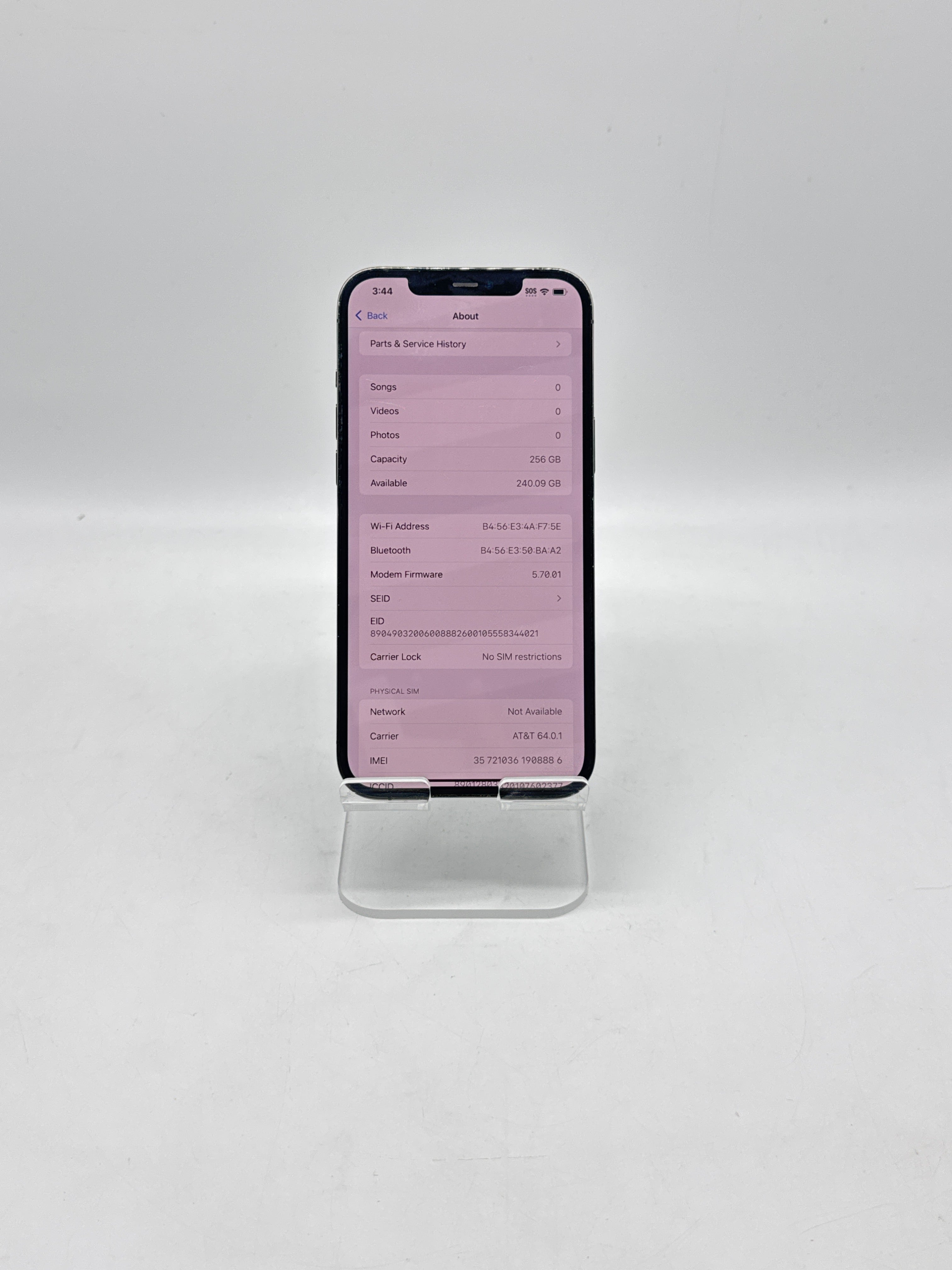Apple iPhone 12 Pro Max 256GB Factory Unlocked - Cracked Back Bad Batt