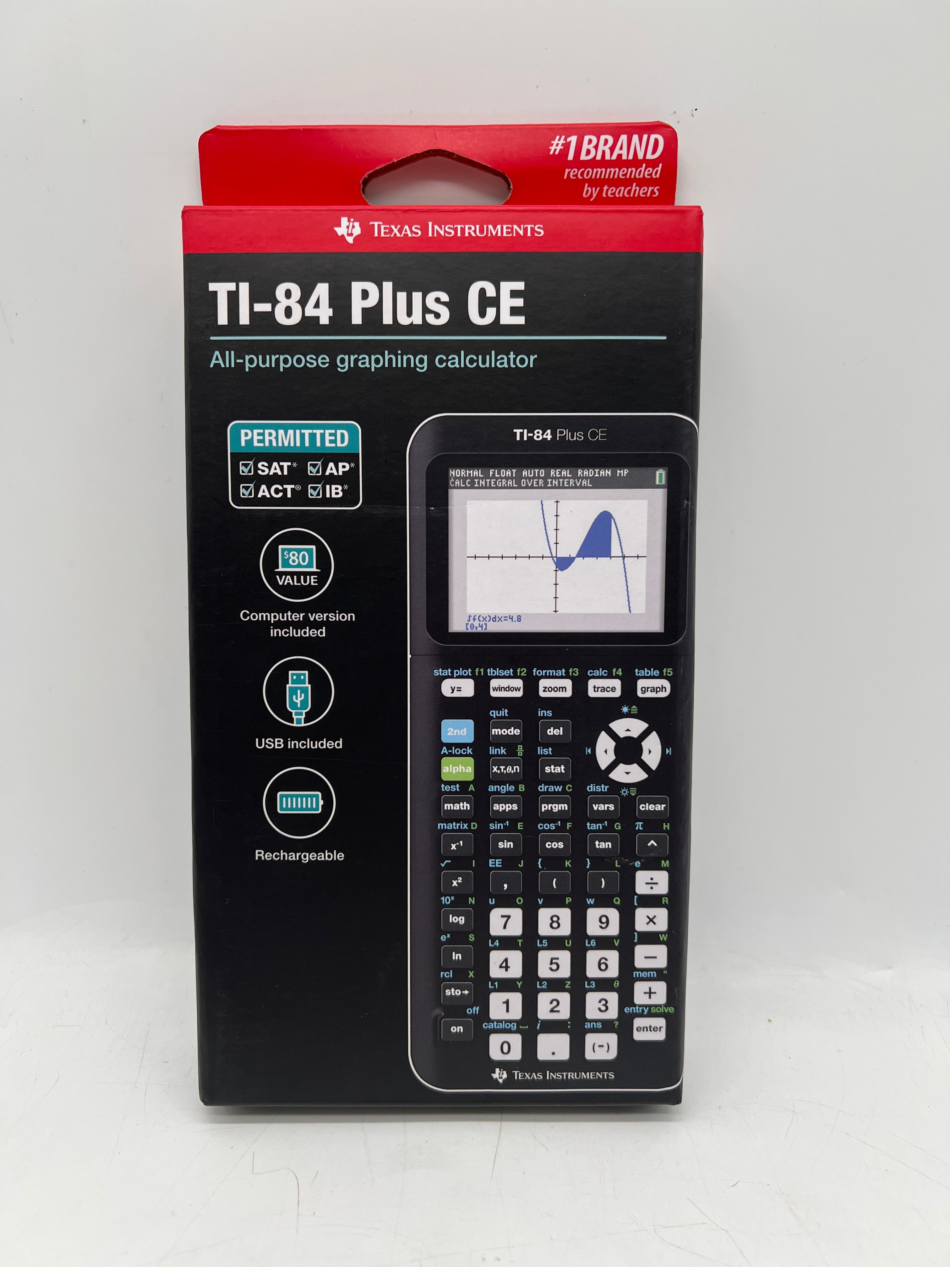 Open Box Texas Instruments TI-84 Plus CE Graphing Calculator - Black