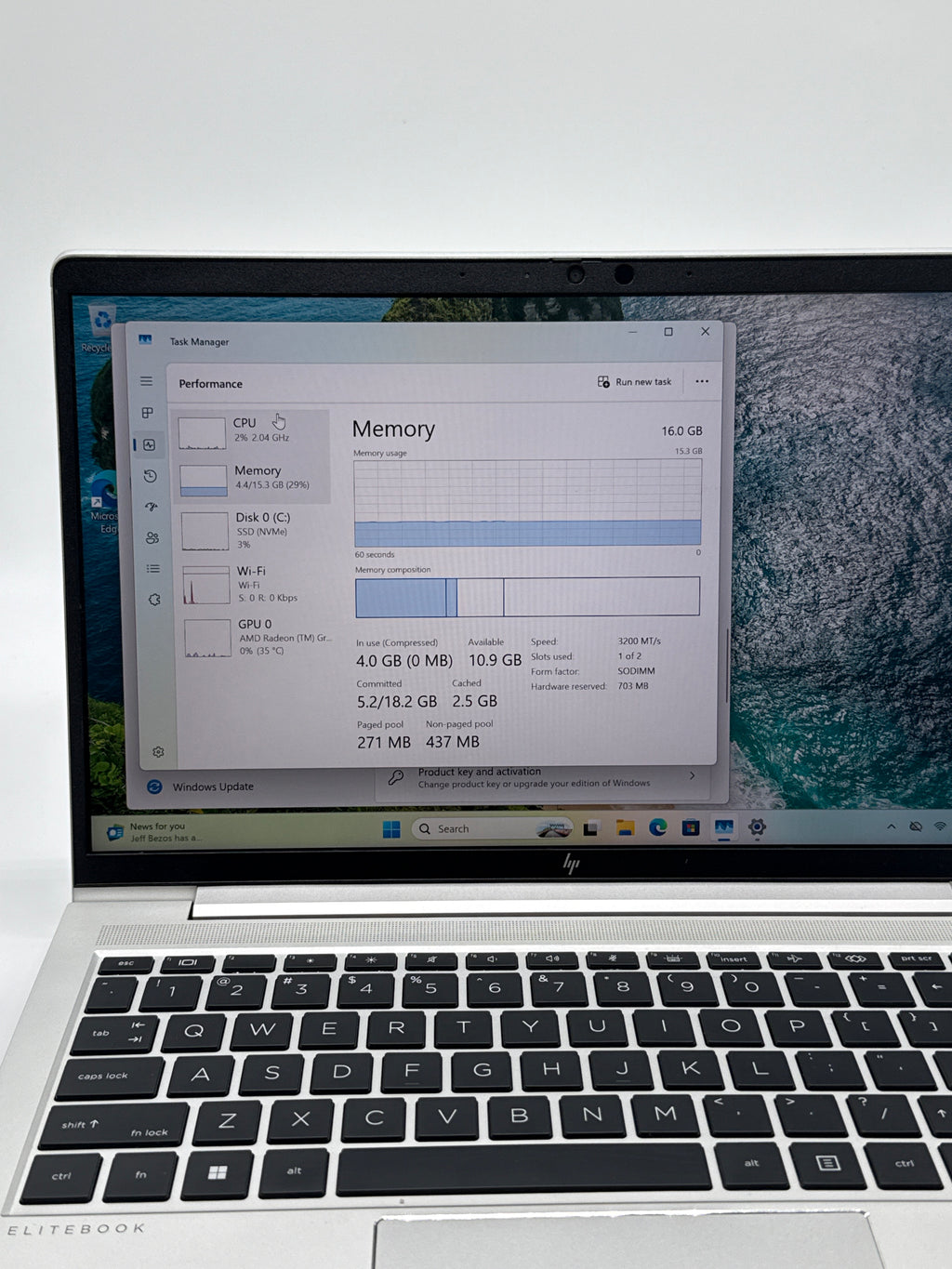 HP EliteBook 645 G10 14 Inch AMD Ryzen 7 Pro 7730U 16GB RAM 256GB SSD Silver