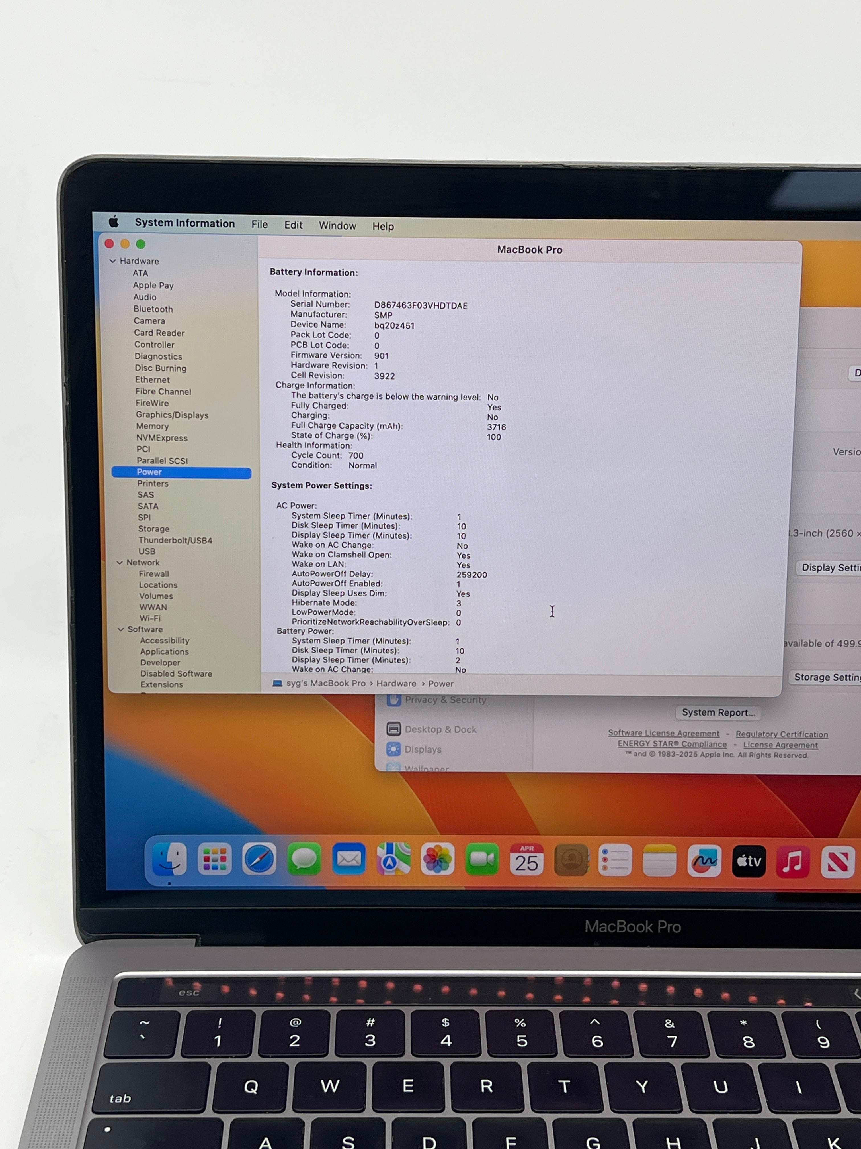 Apple MacBook Pro 13" A1706 Core i5 8GB RAM 512GB SSD - Used