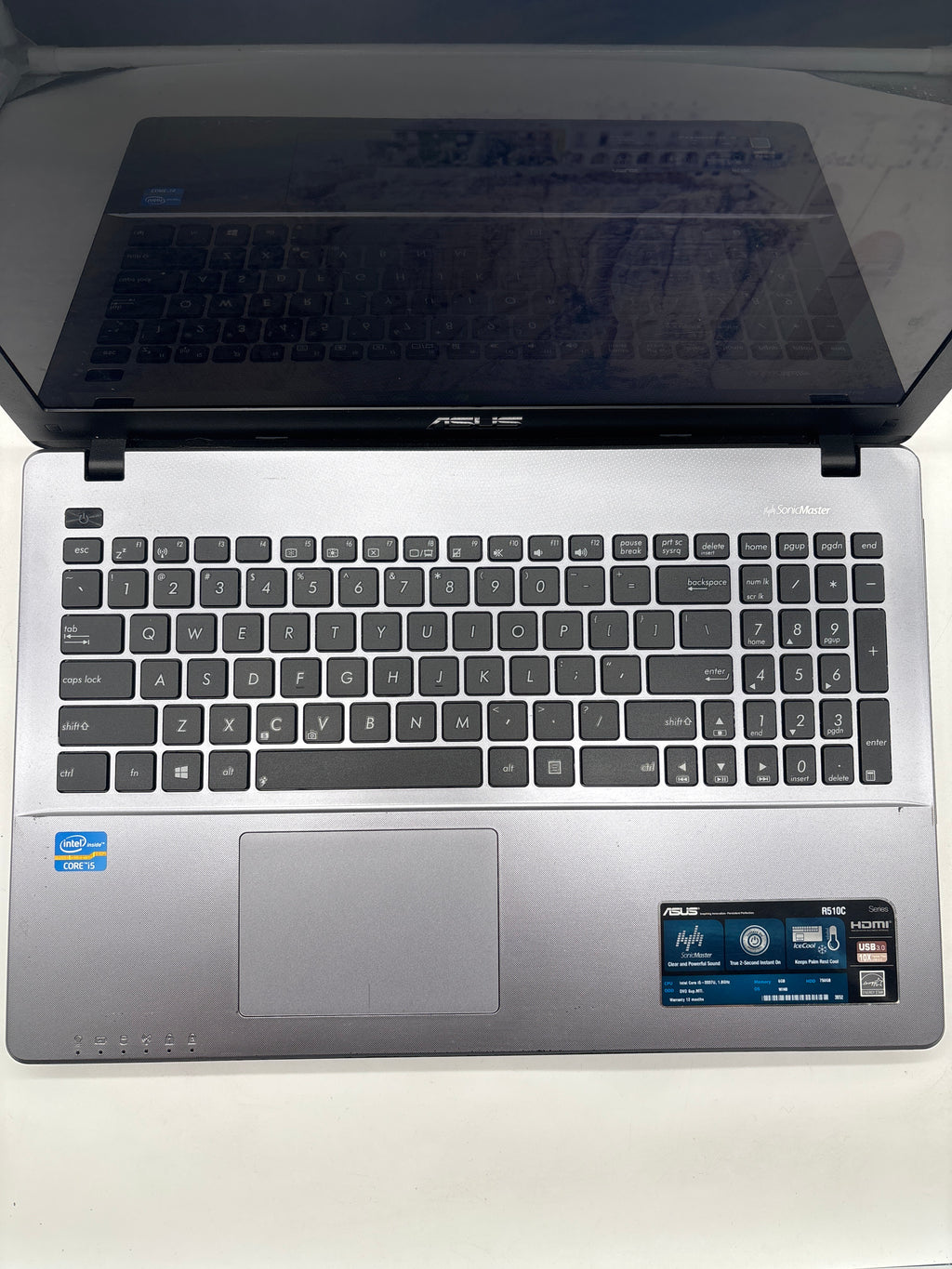 ASUS R510C i5-3337U 12GB RAM 700GB HDD - For Parts (Bad HDD)