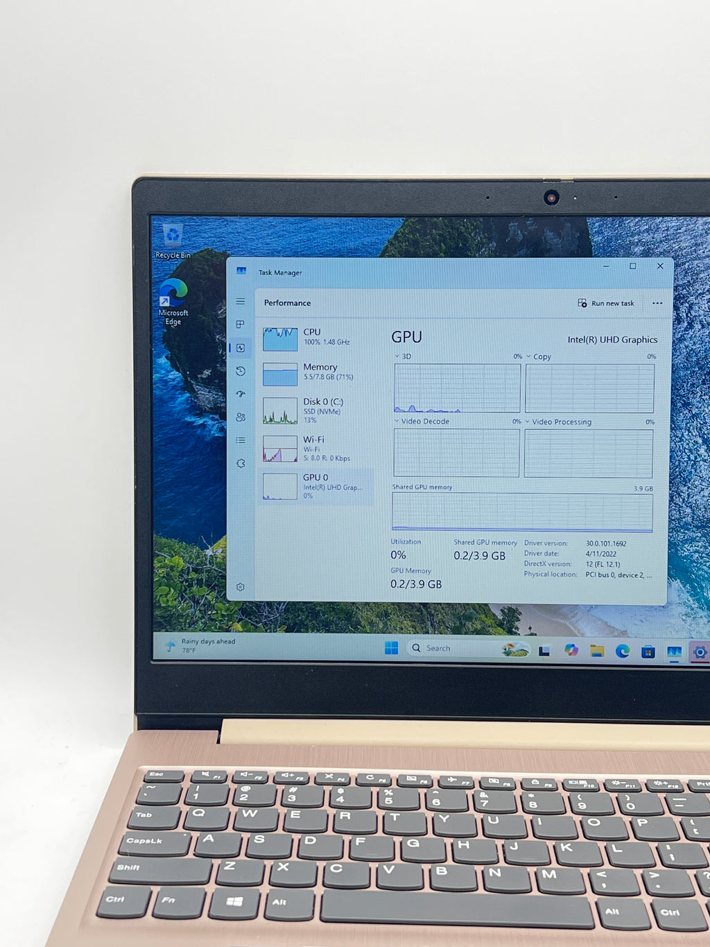 Lenovo IdeaPad 3 15ITL05 Touch i3-1115G4 8GB RAM 256GB SSD - For Parts (Trackpad Issue)
