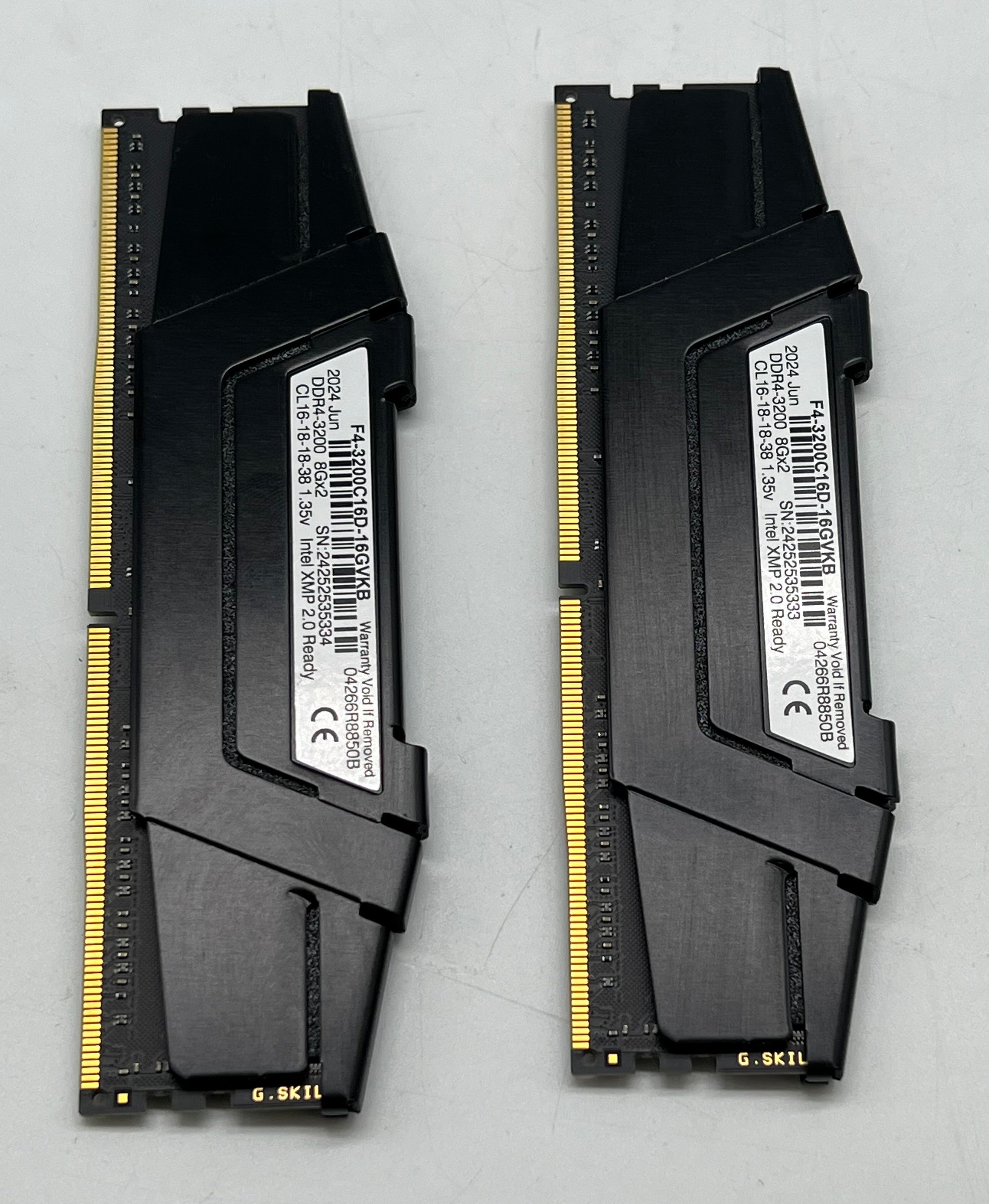 G.Skill Ripjaws V F4-3200C16D-16GVKB 16GB (2x8GB) DDR4 - Used