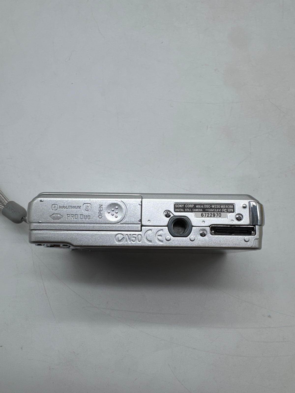 Sony Cyber-shot DSC-W230 Digital Camera Silver with Battery and Case - Used
