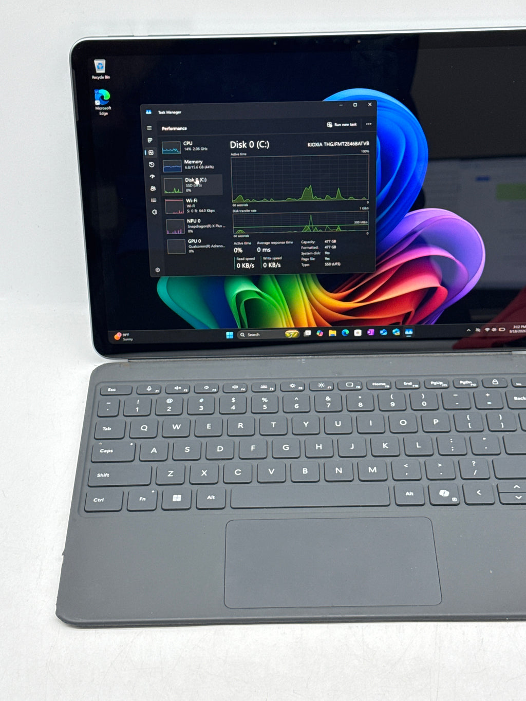 Microsoft Surface Pro 2110 12" Snapdragon X Plus 16GB RAM 512GB SSD Black - Used