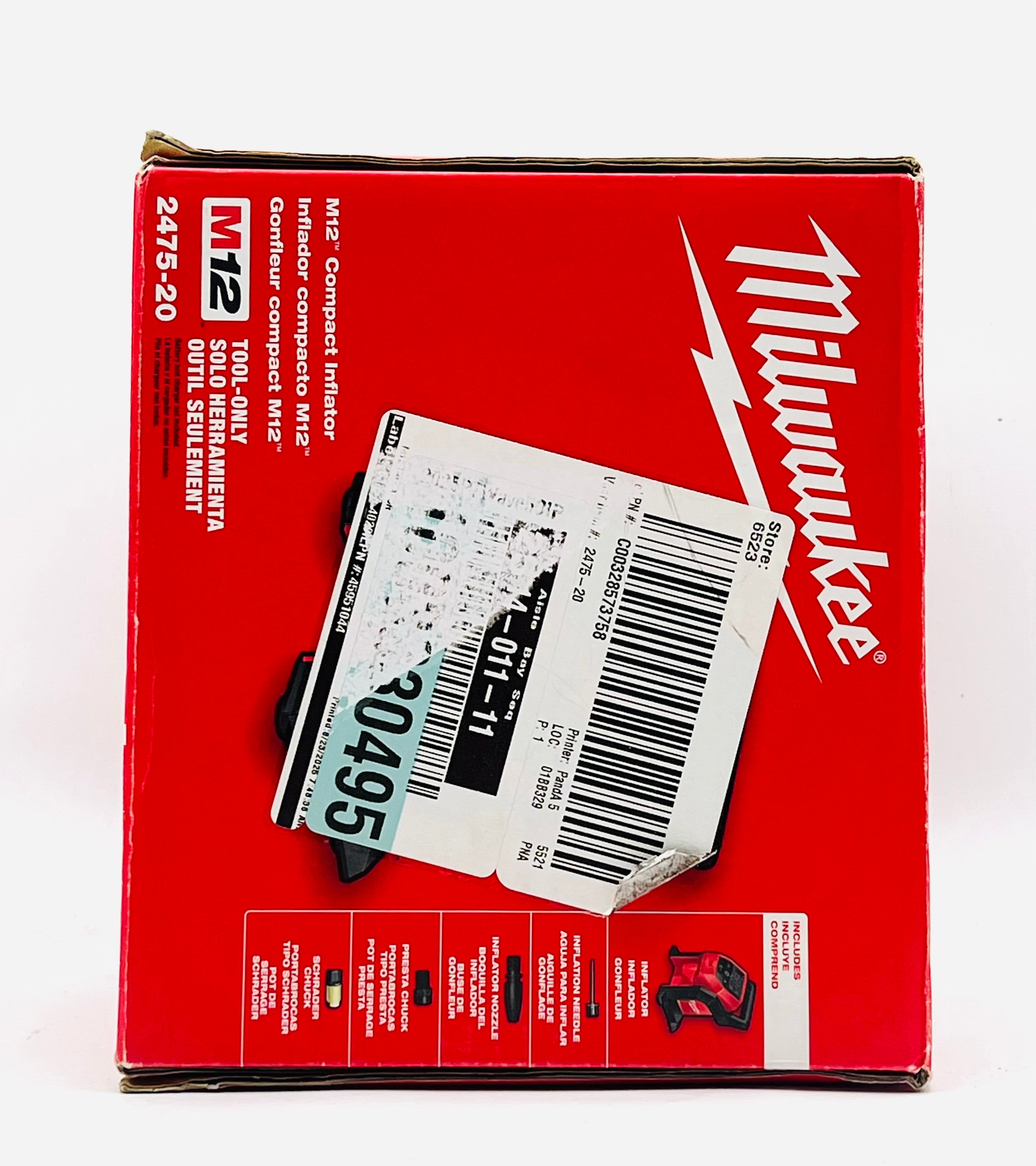 Milwaukee 2475-20 Portable Tire Inflator - New Open Box