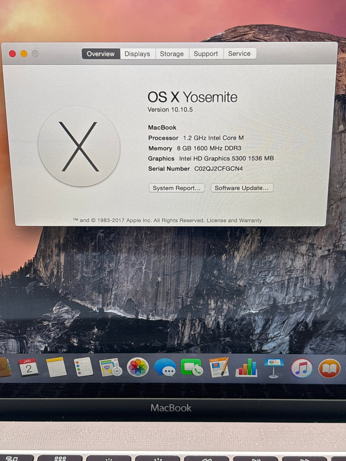 Apple MacBook A1532 12" Core M 8GB RAM 512GB SSD Space Gray - For Parts