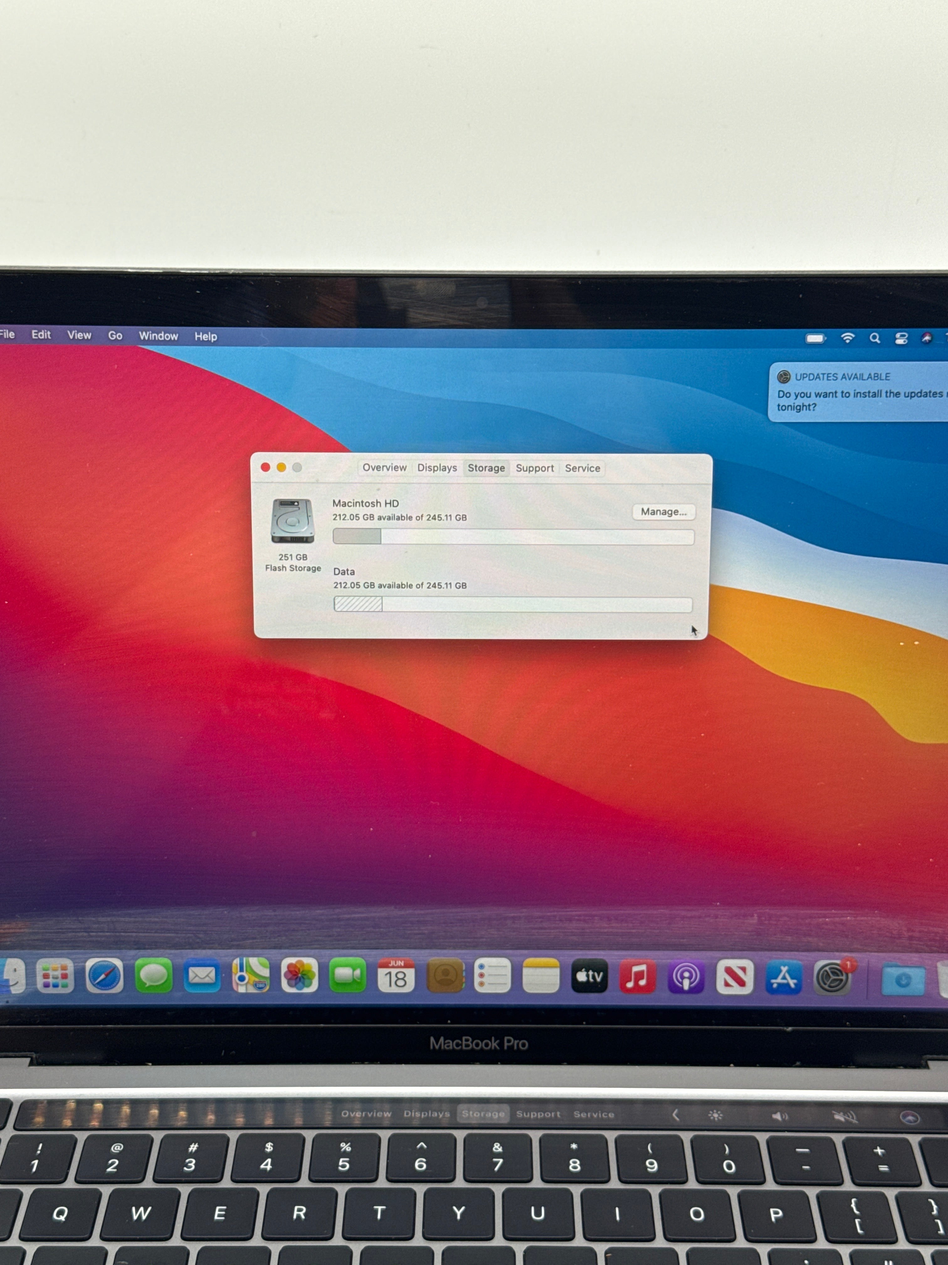 Apple MacBook Pro 13" M1 A2338 8GB RAM 256GB SSD - Used