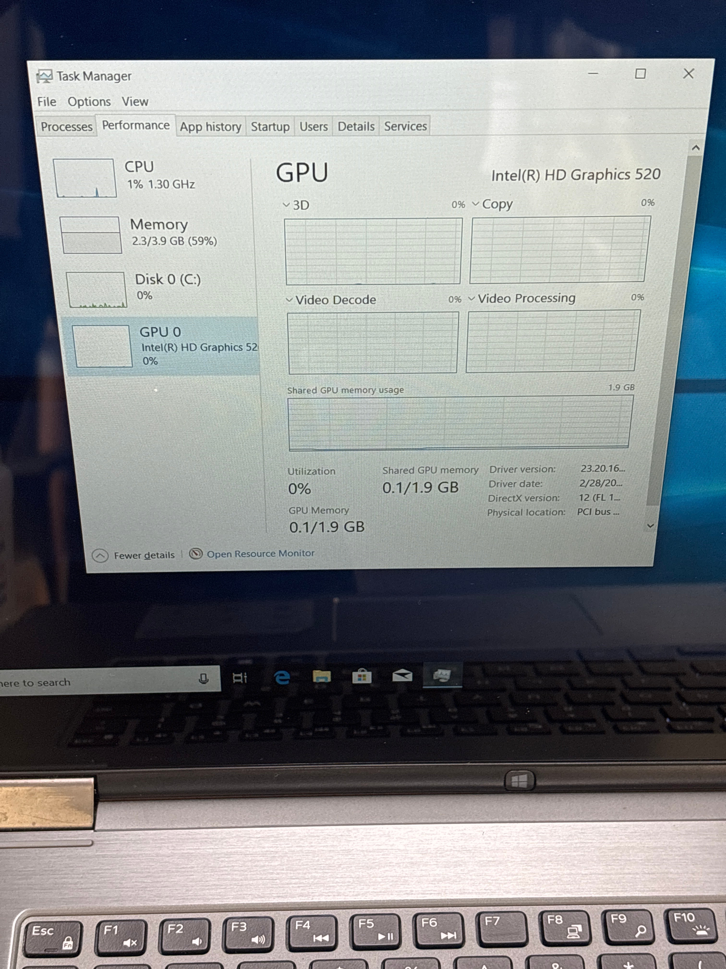 Dell Inspiron 15-7568 i3-6100U 4GB RAM 500GB HDD - For Parts (No Battery)