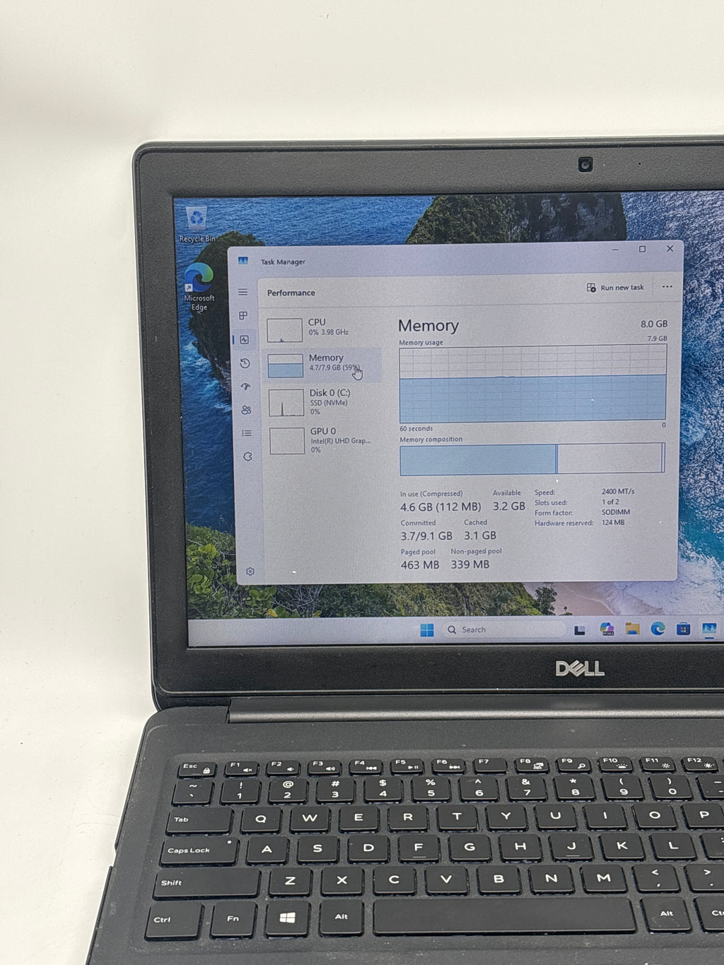 Dell Latitude 3500 15.6" i5-8365U 8GB RAM 512GB SSD - Remotely Managed