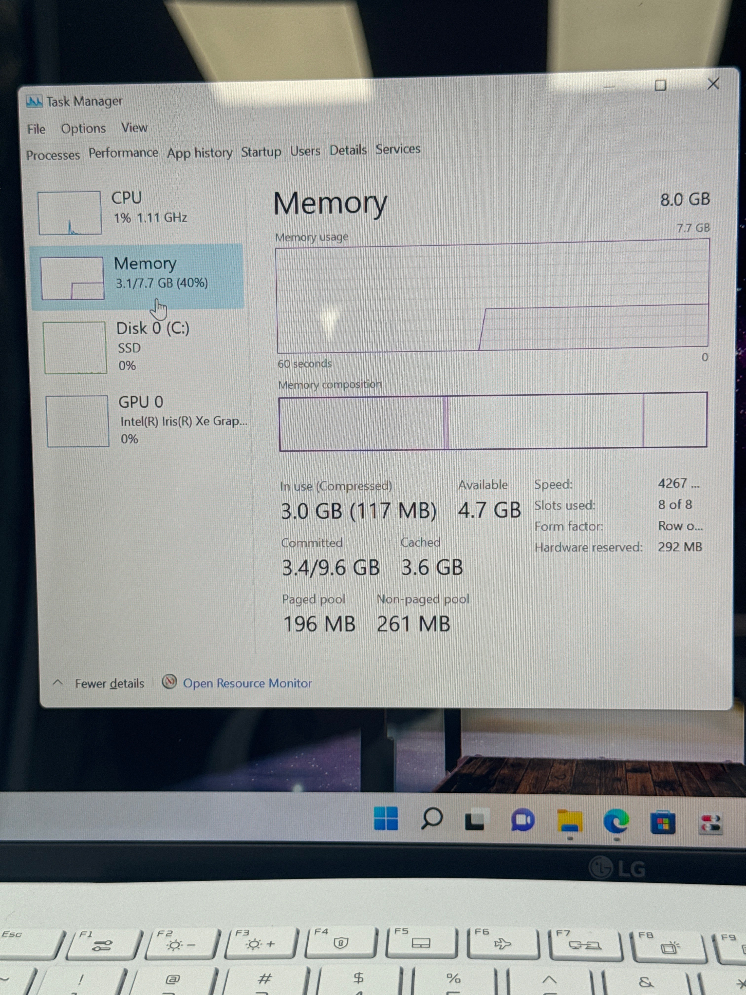 LG Gram 14z90p i5-1135G7 8GB RAM 256GB SSD - Used
