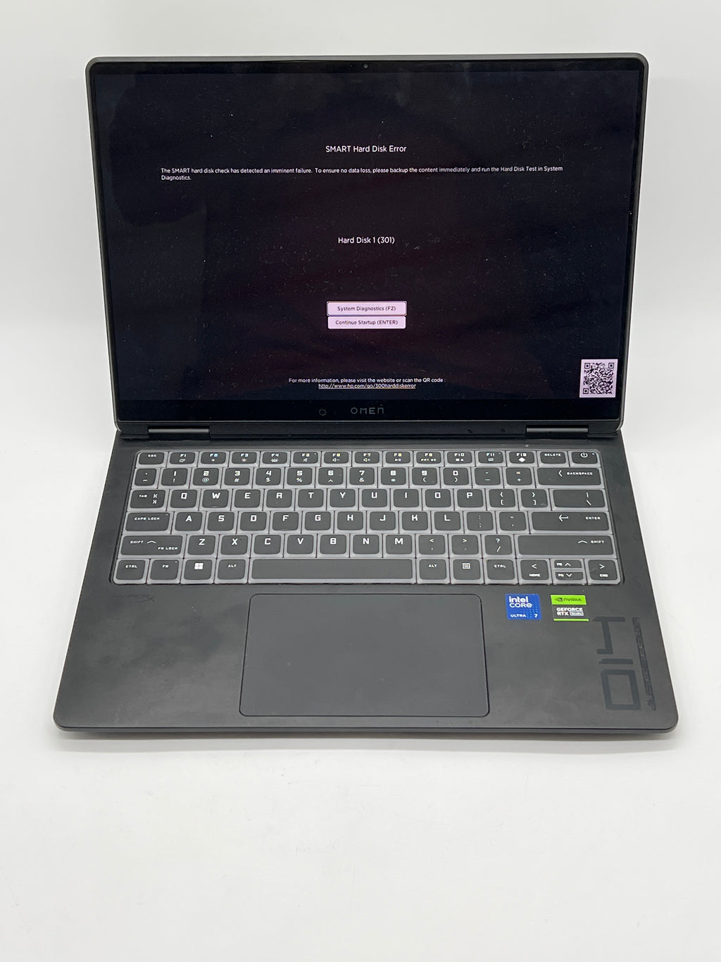 HP Omen Transcend 14 Ultra 7 16GB RTX 4060 For Parts (READ DESC)