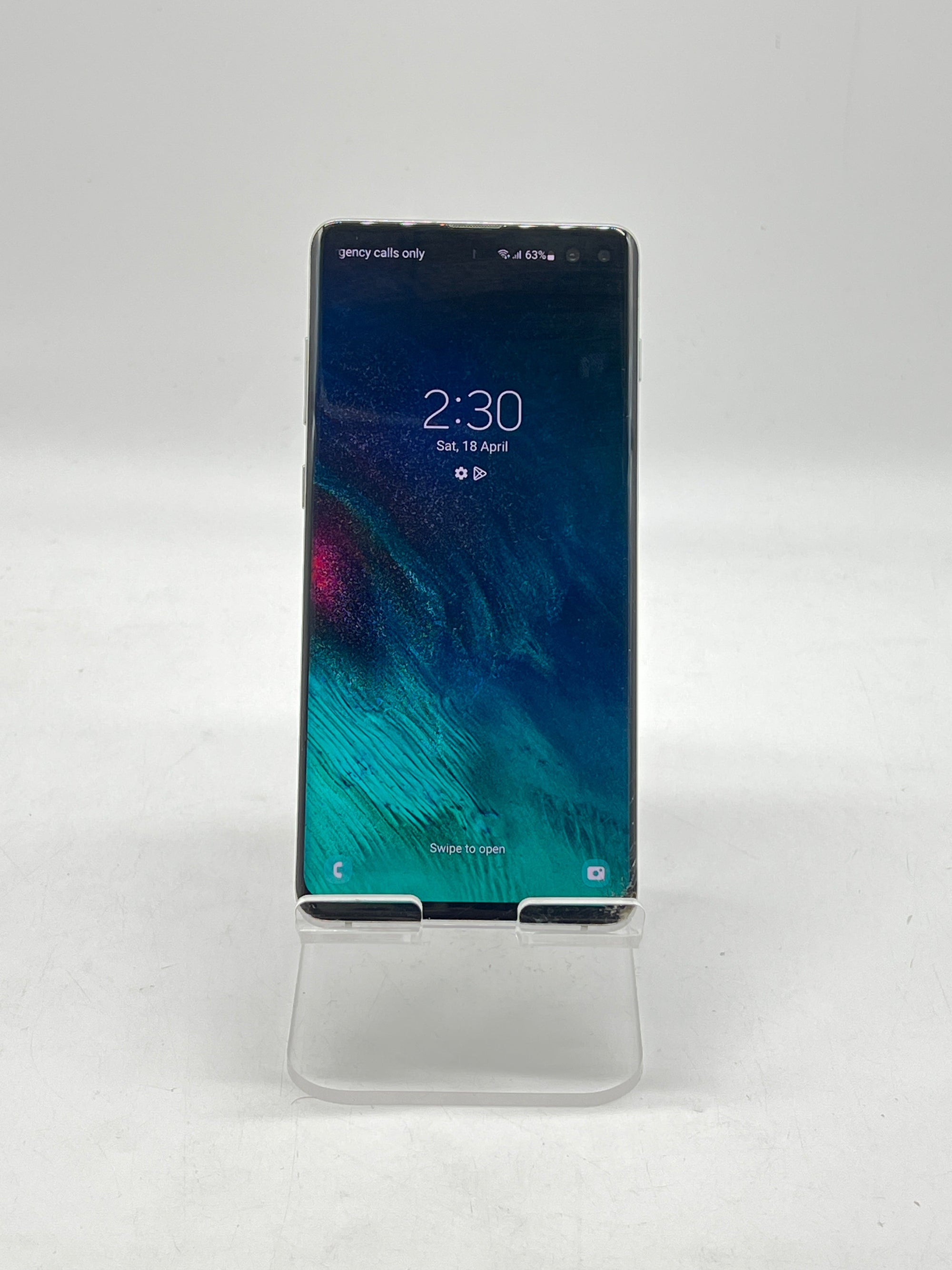 Samsung Galaxy S10+ SM-G975U 128GB Unlocked - For Parts (Cracked Screen)