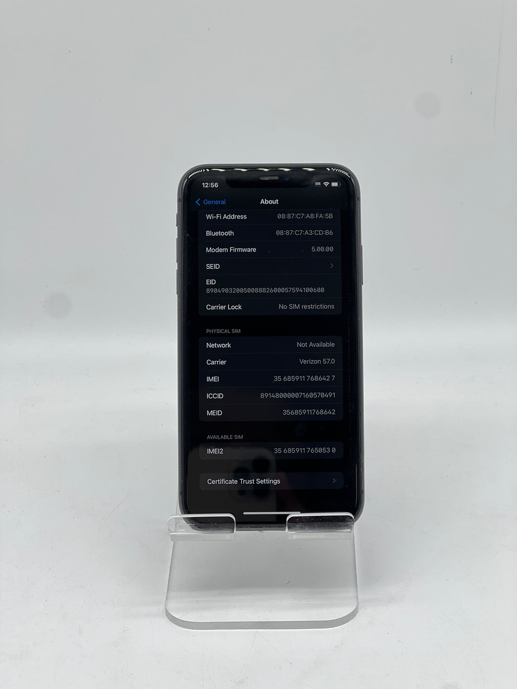 Apple iPhone 11 64GB Unlocked Black - For Parts (Bad Battery)
