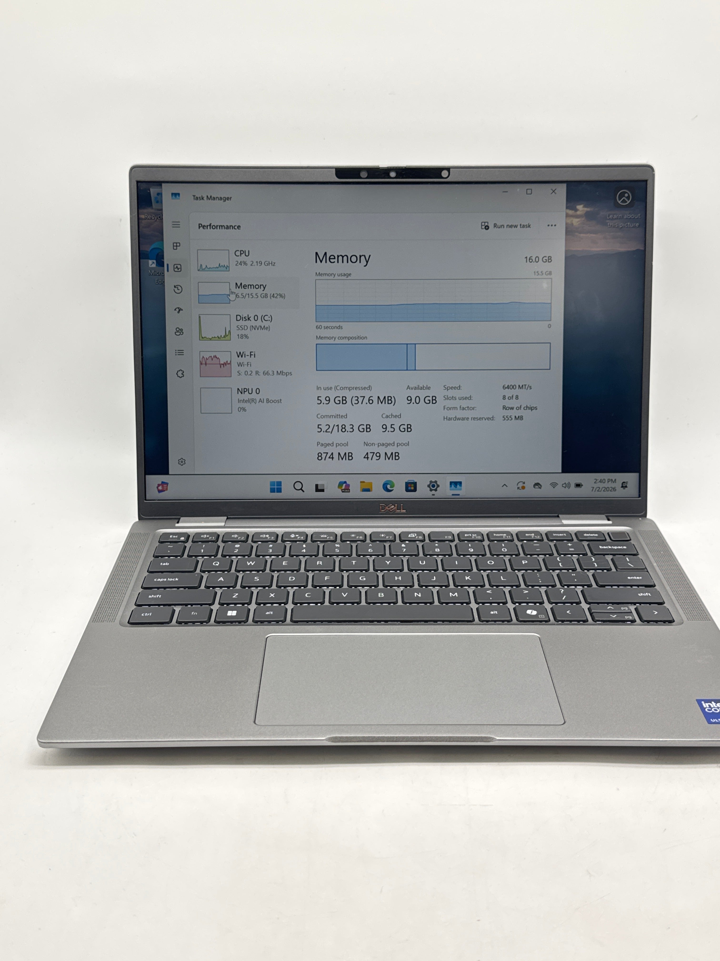 Dell Latitude 7450 14" Intel Ultra 7 155U 16GB RAM 512GB SSD - Used