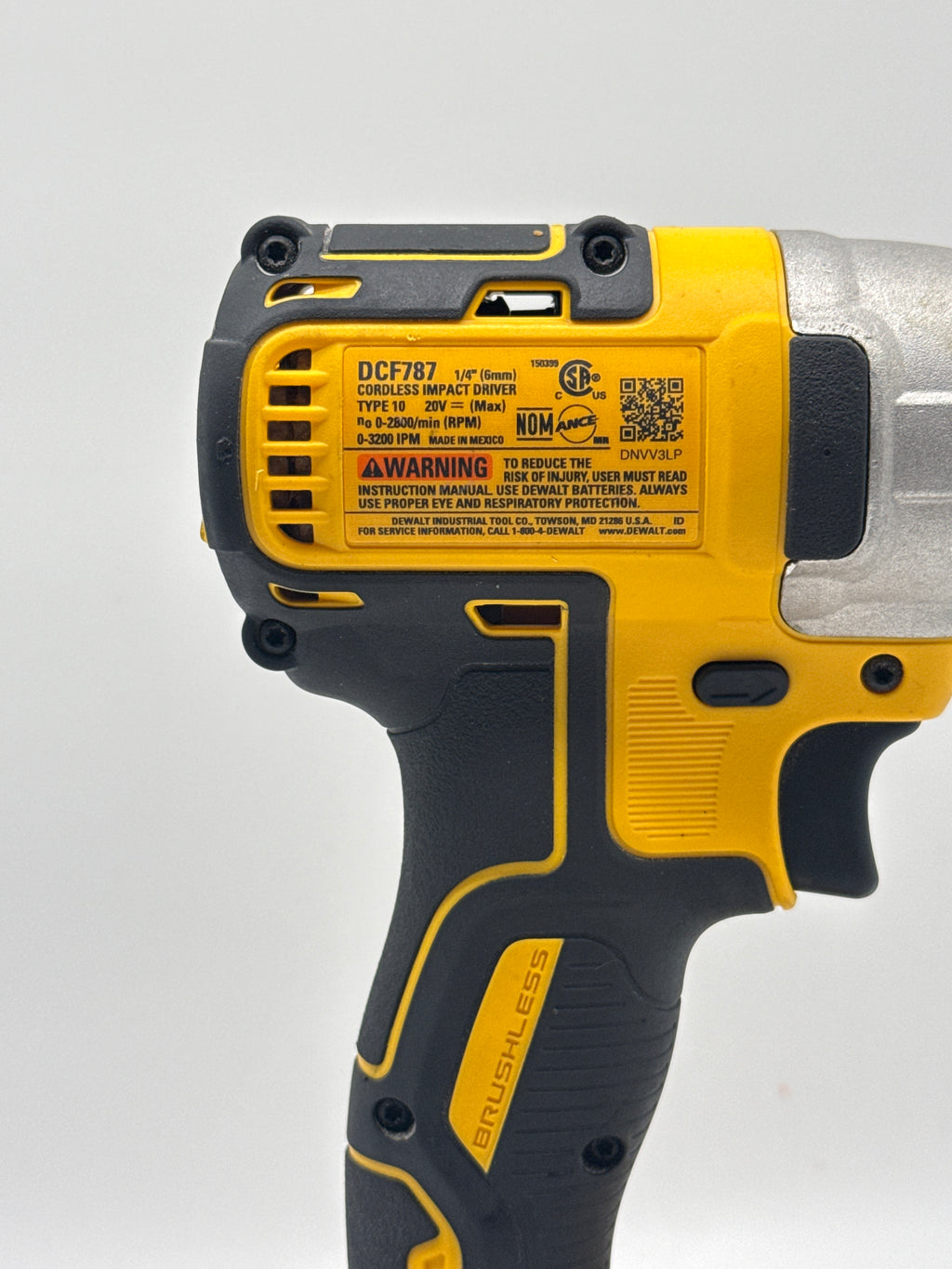 DEWALT DCF787 20V Brushless 1/4 in Cordless Impact Driver - Used