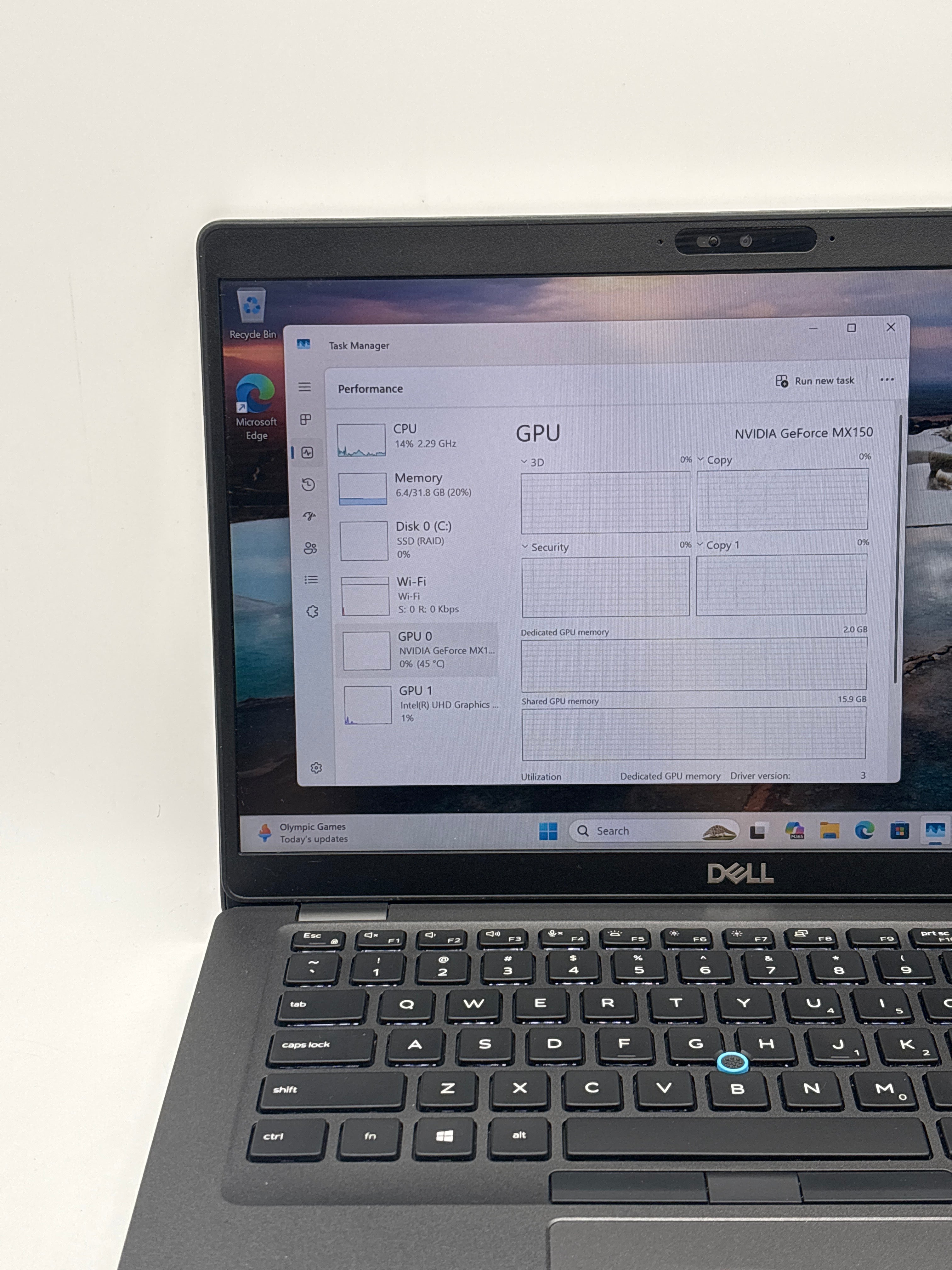 Dell Latitude 5401 i5-9400H 32GB RAM 256GB SSD MX 150