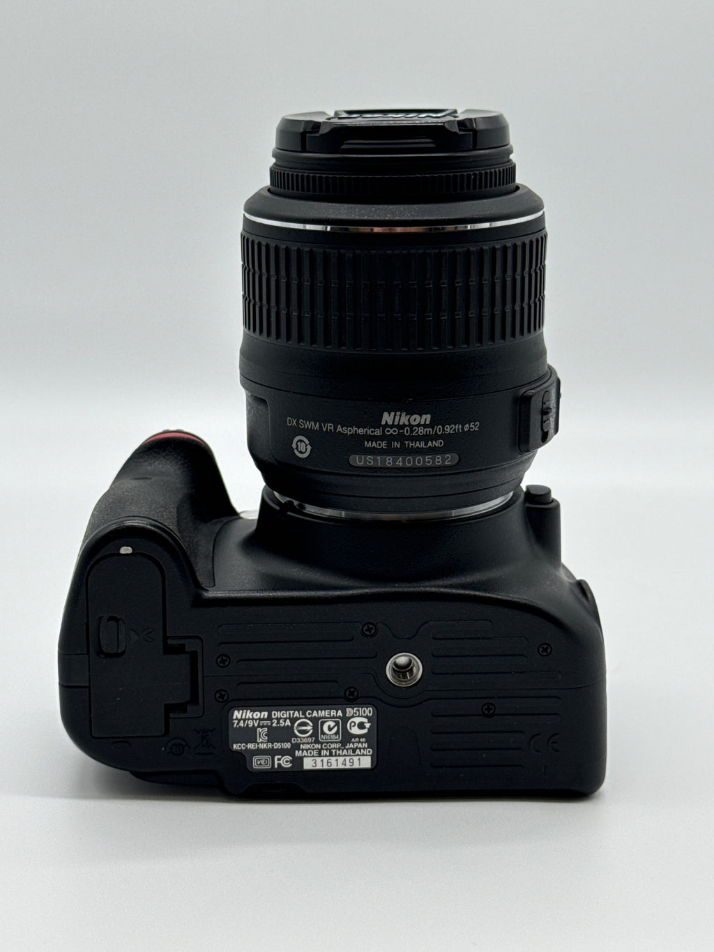Nikon D5100 DSLR Camera 3.1x Optical Zoom 16.2MP Black with 18-55mm AF-S DX VR Lens